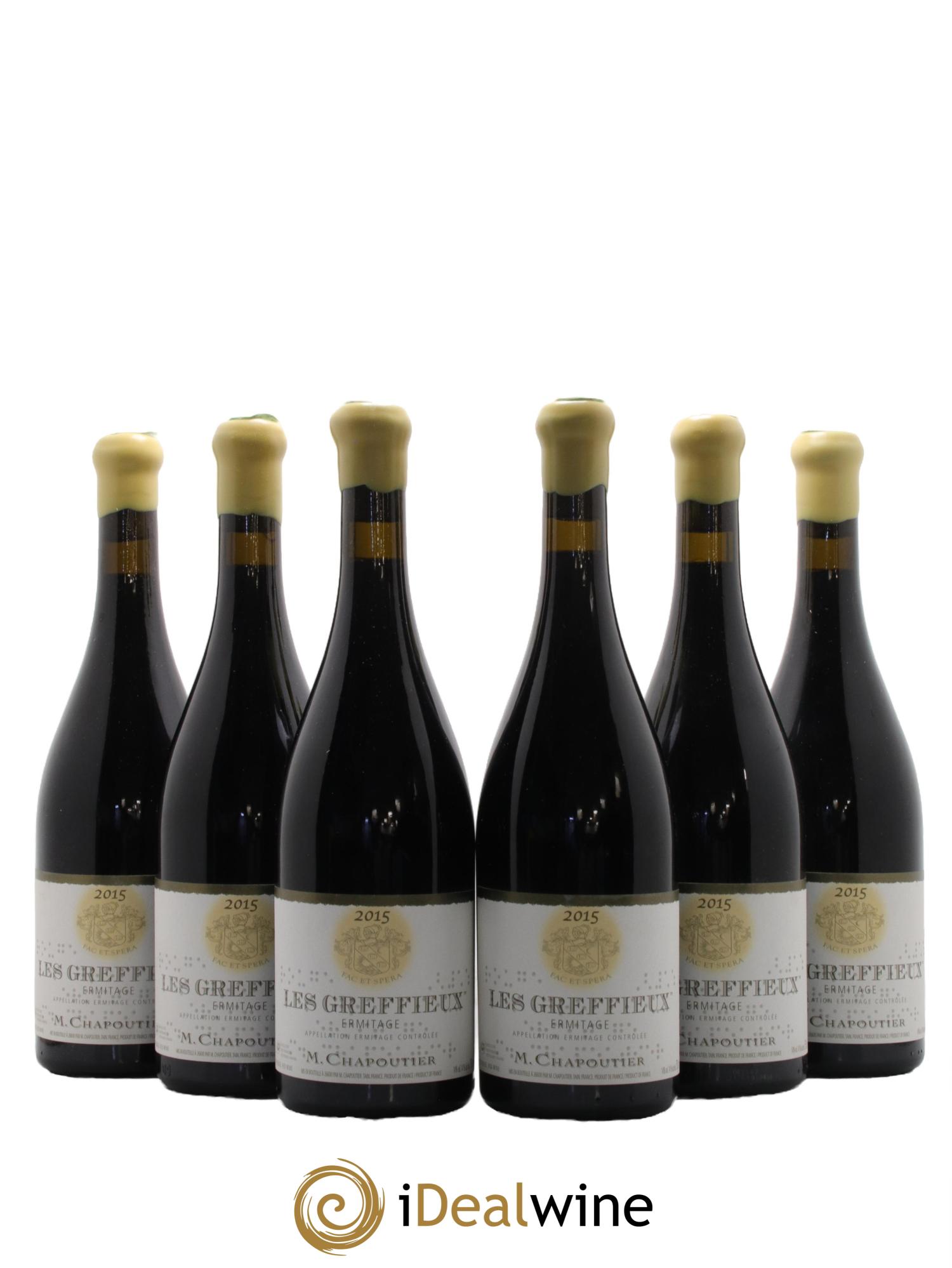 Hermitage Ermitage Les Greffieux Chapoutier 2015 - Lotto di 6 bottiglie - 0