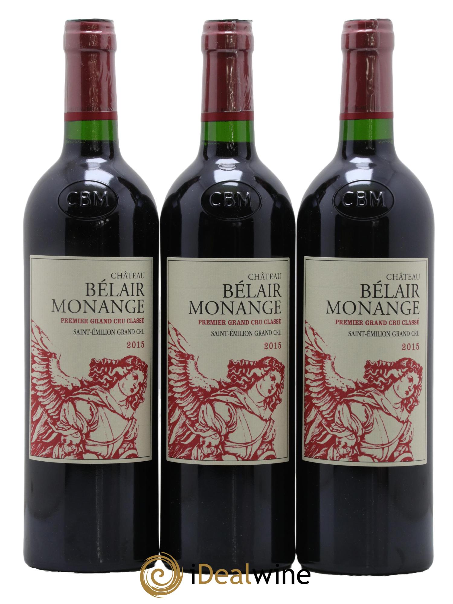 Château Belair (Belair-Monange) 1er Grand Cru Classé B 2015 - Posten von 6 Flaschen - 1