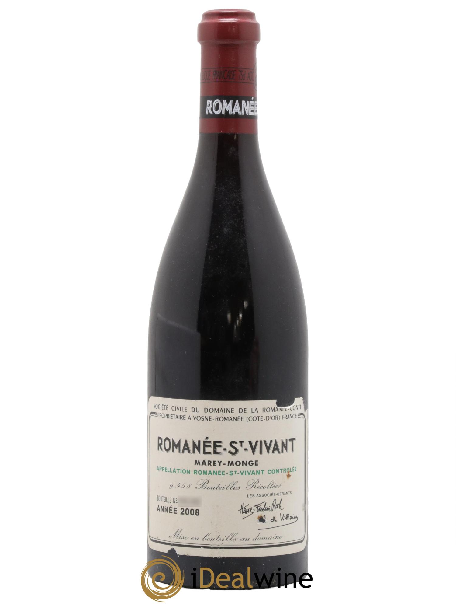 Romanée-Saint-Vivant Grand Cru Domaine de la Romanée-Conti 2008 - Lotto di 1 bottiglia - 0