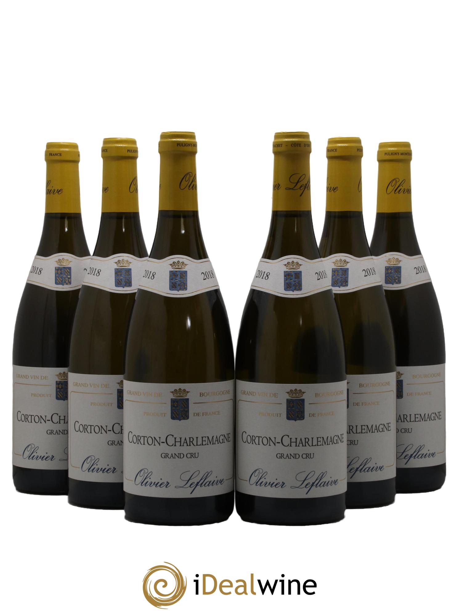 Corton-Charlemagne Grand Cru Olivier Leflaive 2018 - Lot of 6 bottles - 0