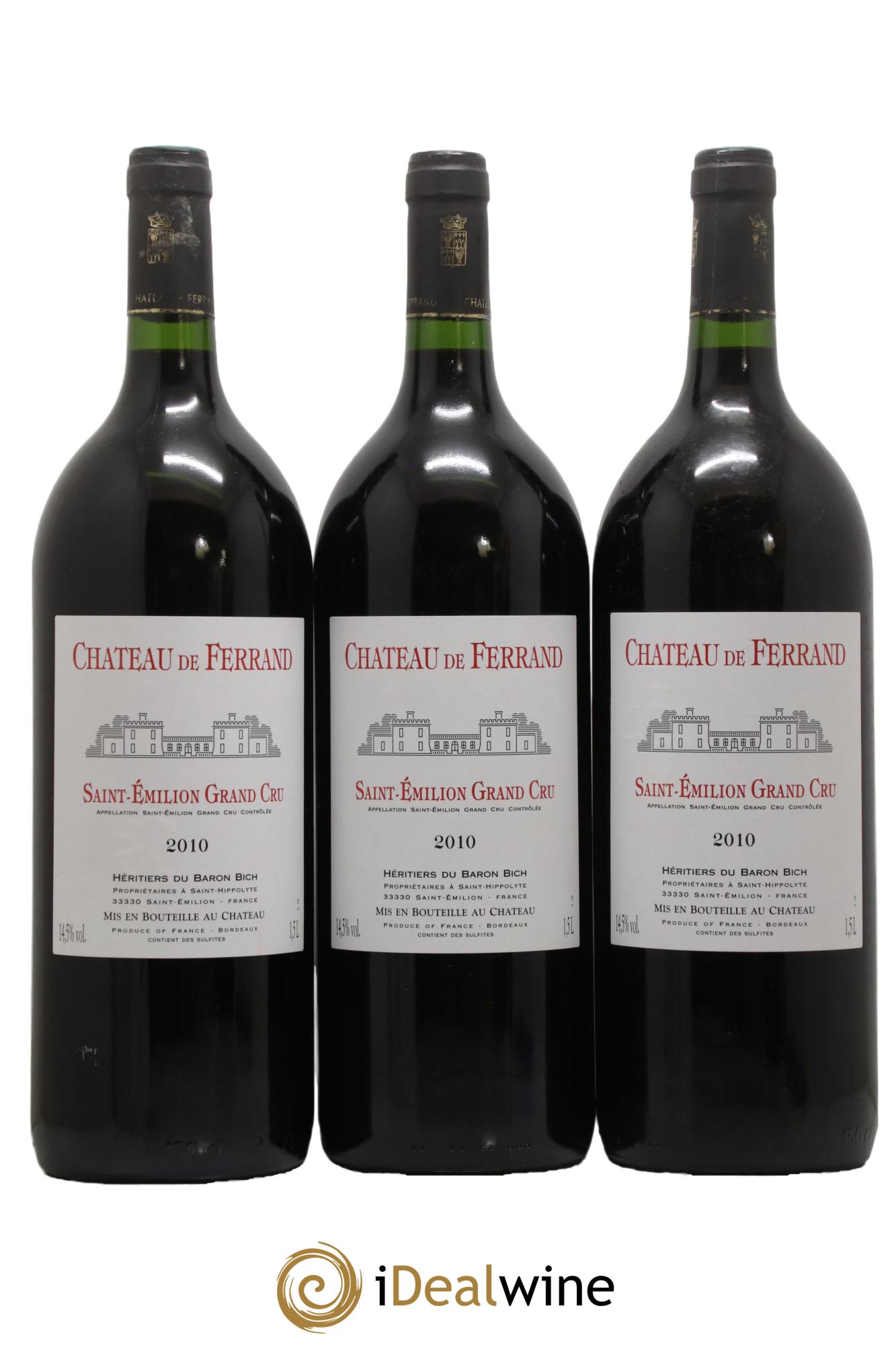 Château de Ferrand Grand Cru Classé 2010 - Posten von 3 Magnum - 0