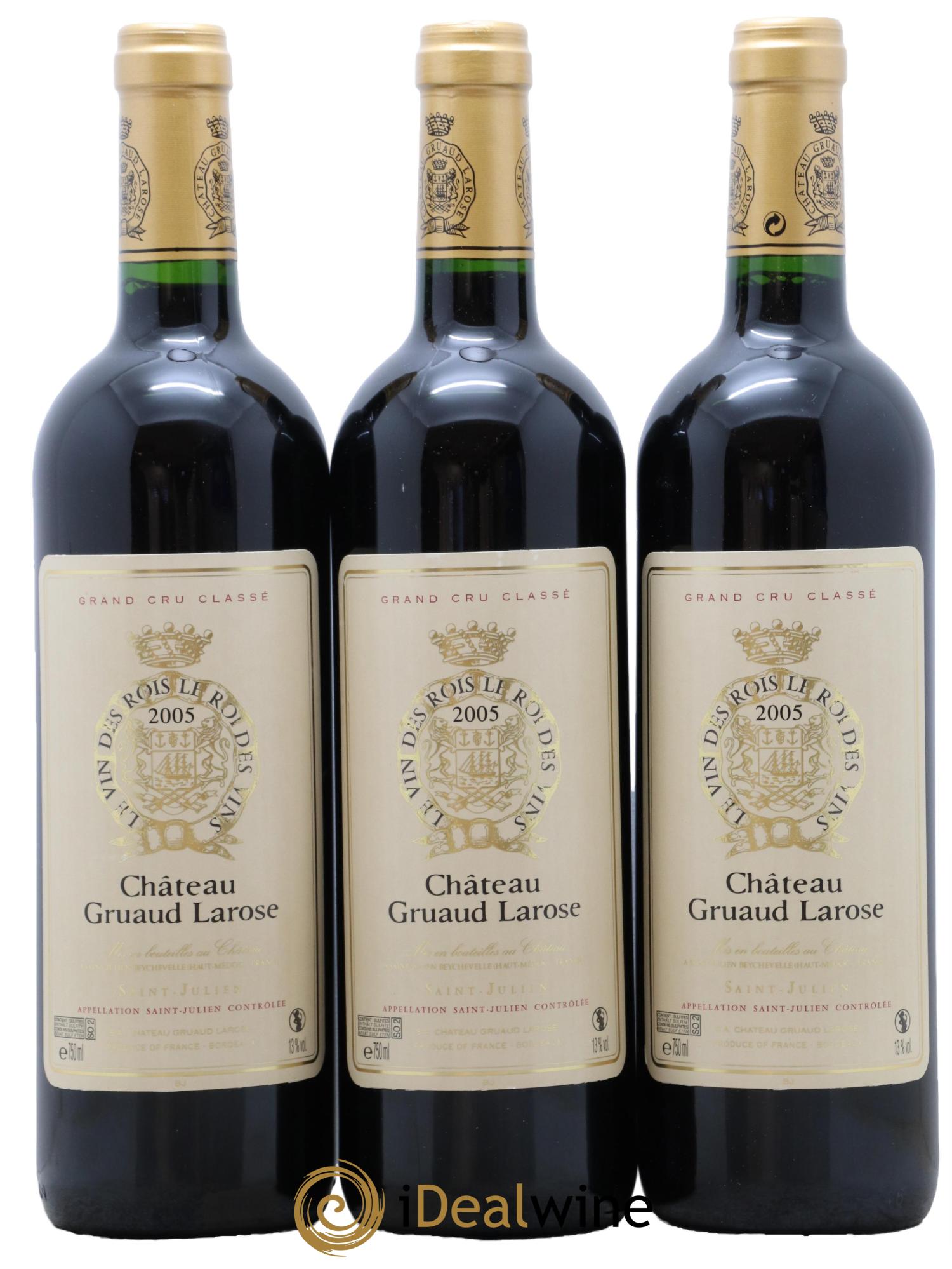 Château Gruaud Larose 2ème Grand Cru Classé 2005 - Lot de 3 bouteilles - 0