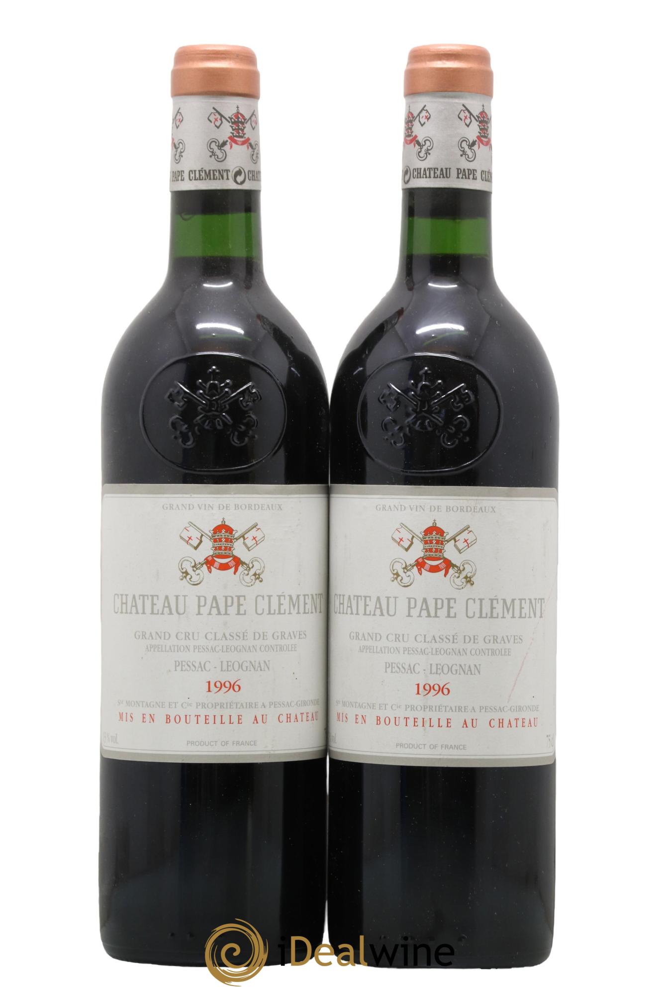 Château Pape Clément Cru Classé de Graves 1996 - Lot de 2 bouteilles - 0