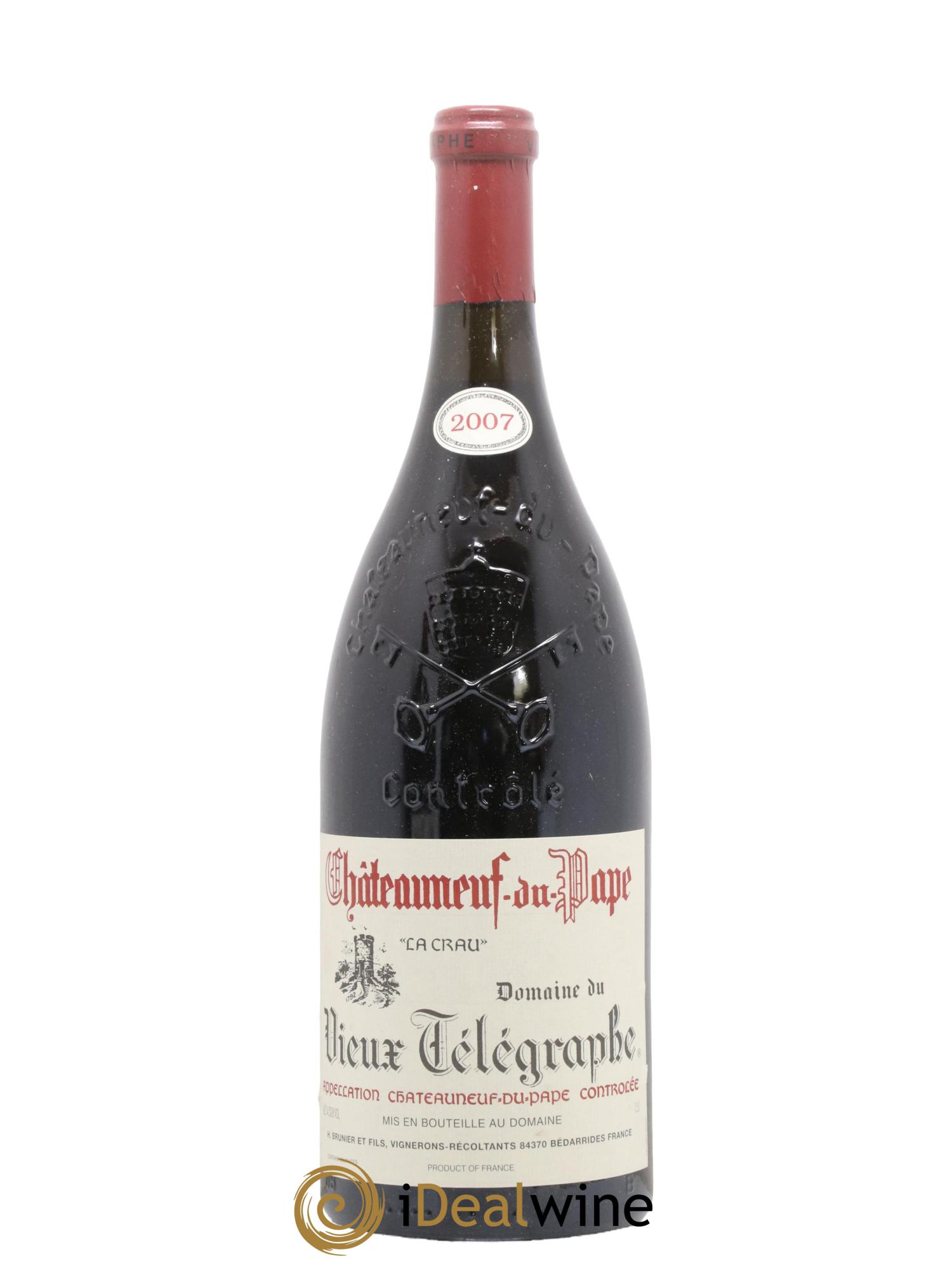 Châteauneuf-du-Pape Vieux Télégraphe (Domaine du) Vignobles Brunier 2007 - Lotto di 1 magnum - 0