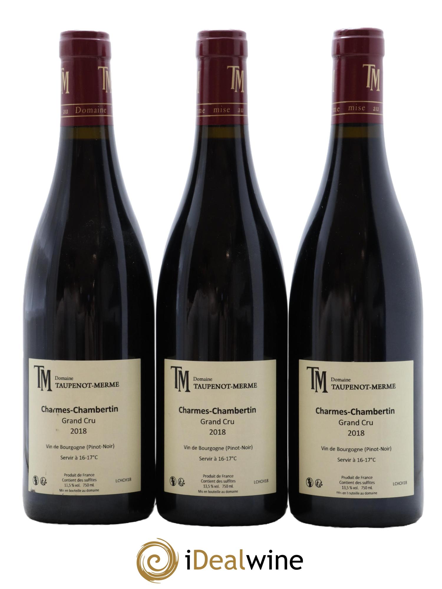 Charmes-Chambertin Grand Cru Taupenot-Merme 2018 - Lotto di 3 bottiglie - 1