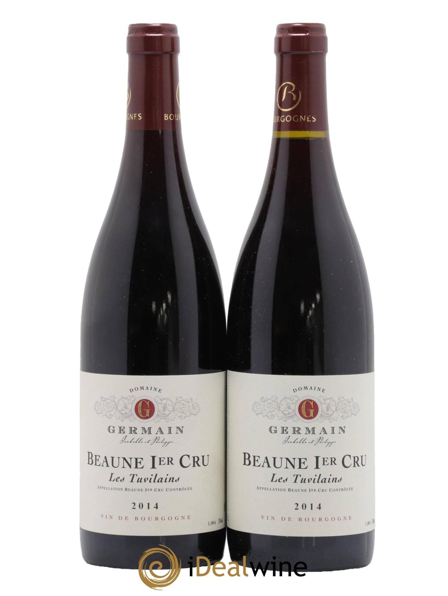 Beaune 1er Cru Les Tuvilains Domaine Philippe Germain 2014 - Posten von 2 Flaschen - 0