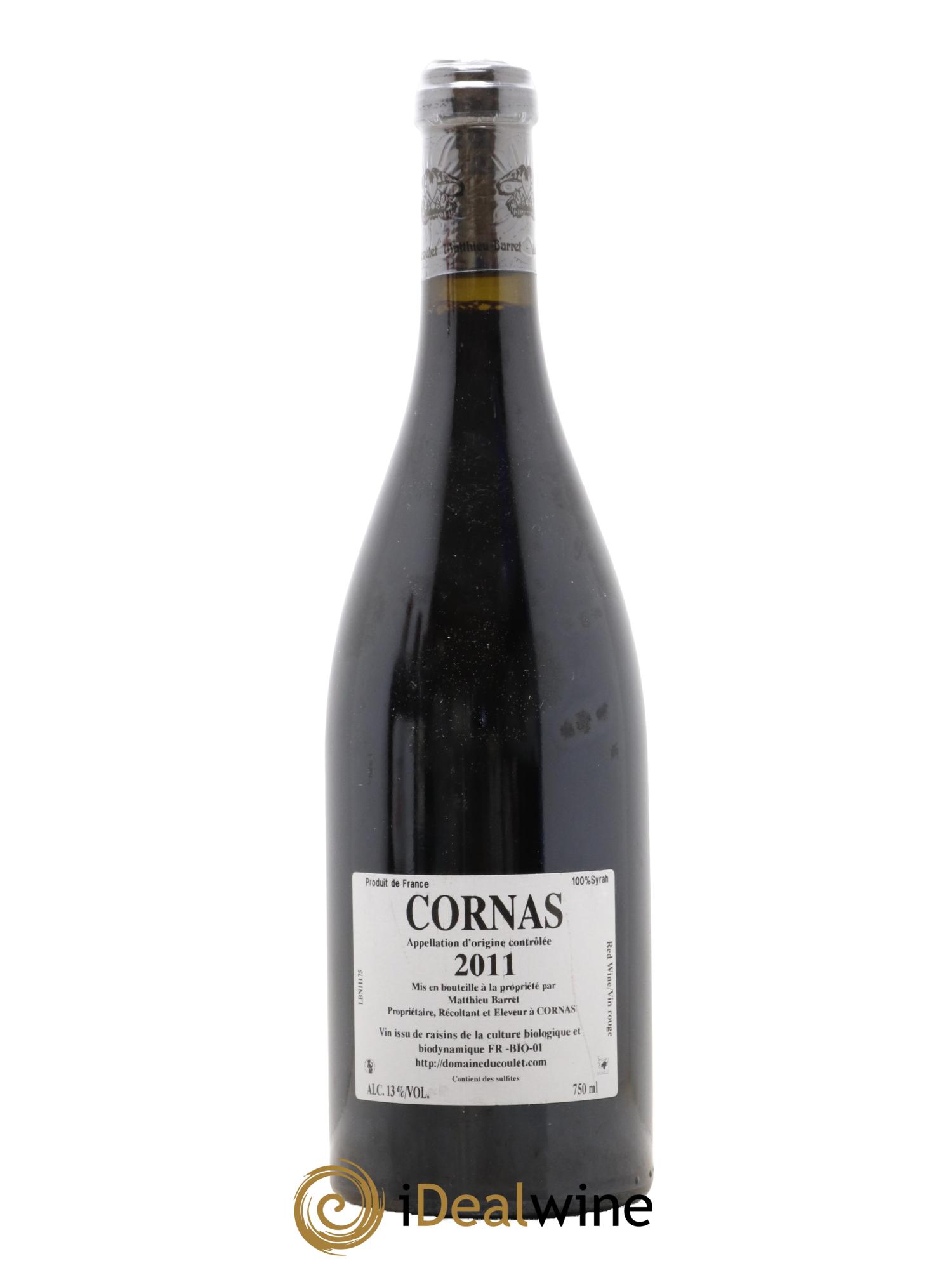 Cornas Billes Noires Coulet (Domaine du) - Matthieu Barret 2011 - Posten von 1 Flasche - 1