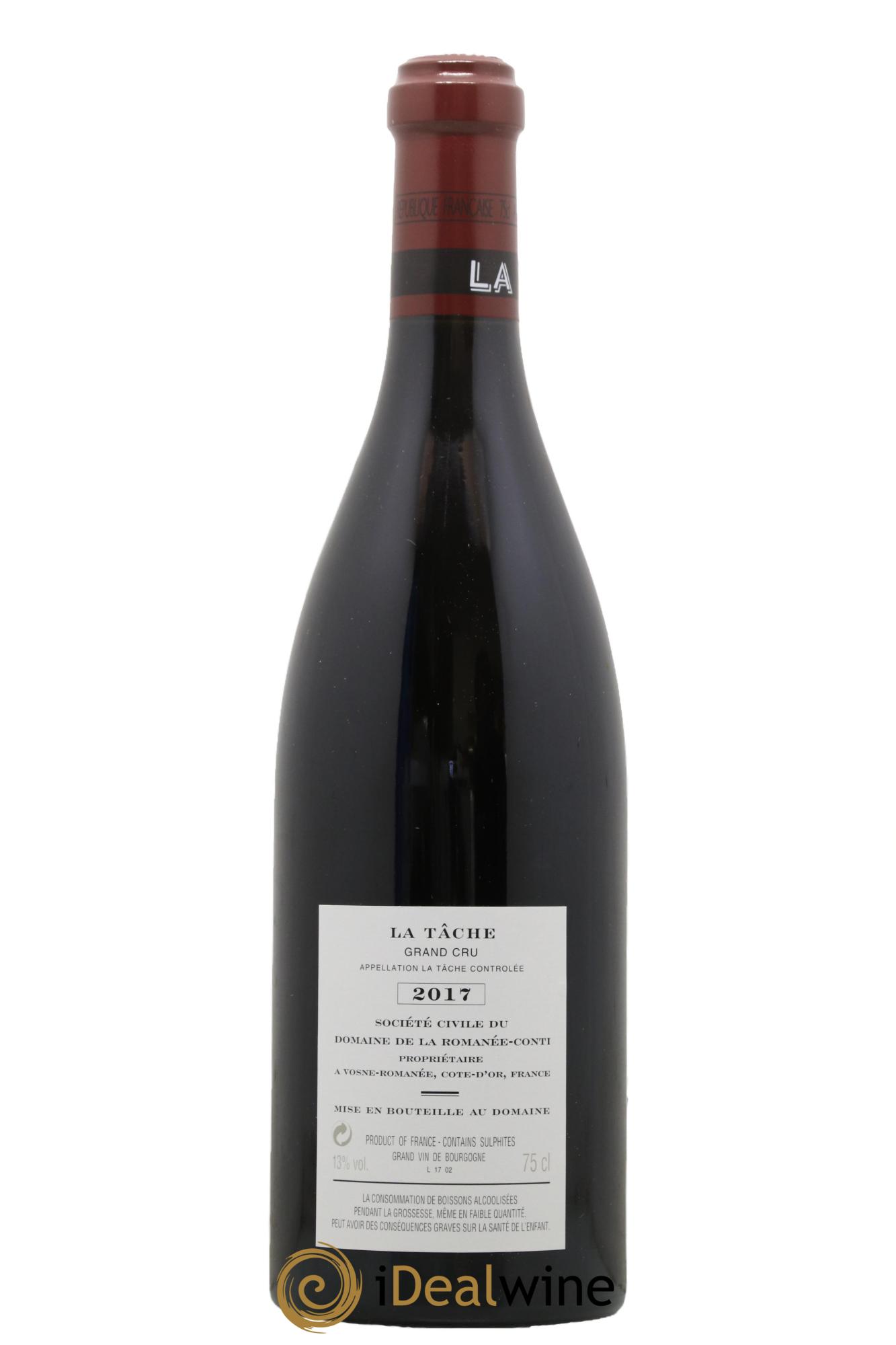 La Tâche Grand Cru Domaine de la Romanée-Conti 2017 - Lot de 1 bouteille - 1