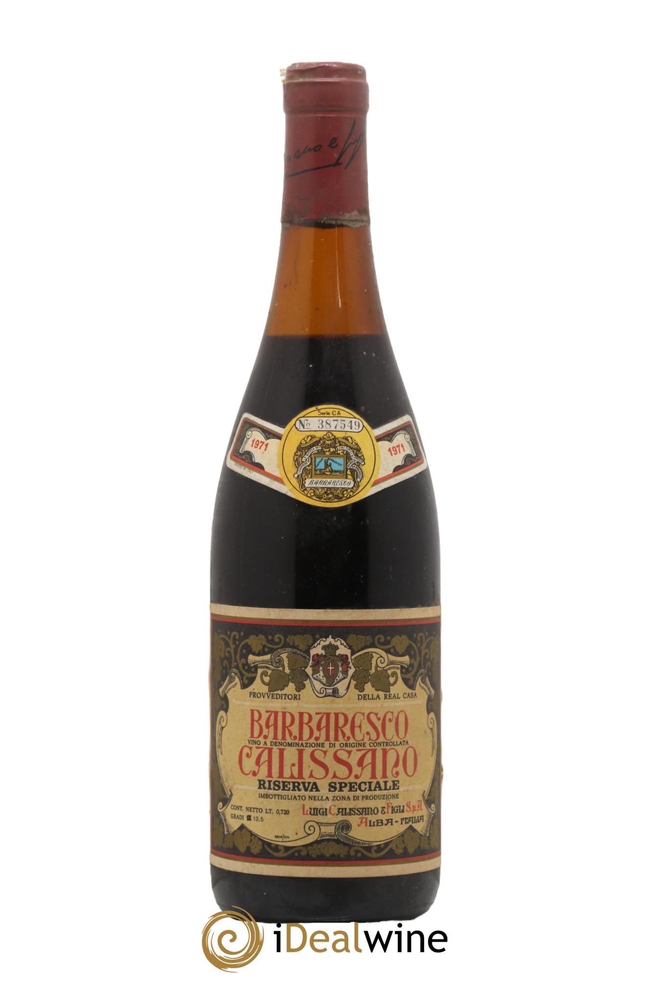 Barbaresco DOCG Riserva Speciale Calissano 1971 - Lotto di 1 bottiglia - 0