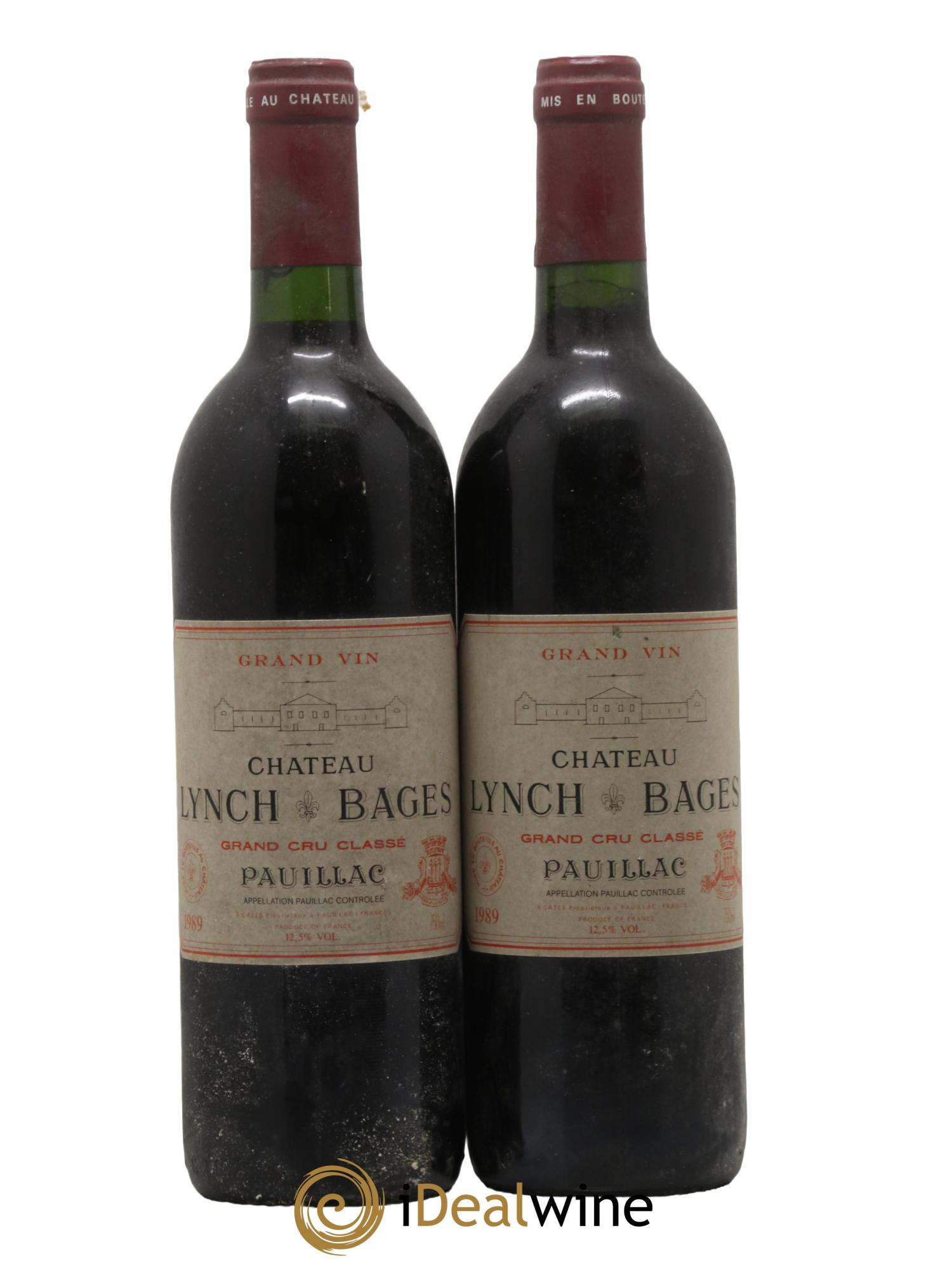 Château Lynch Bages 5ème Grand Cru Classé 1989 - Lot de 2 bouteilles - 0