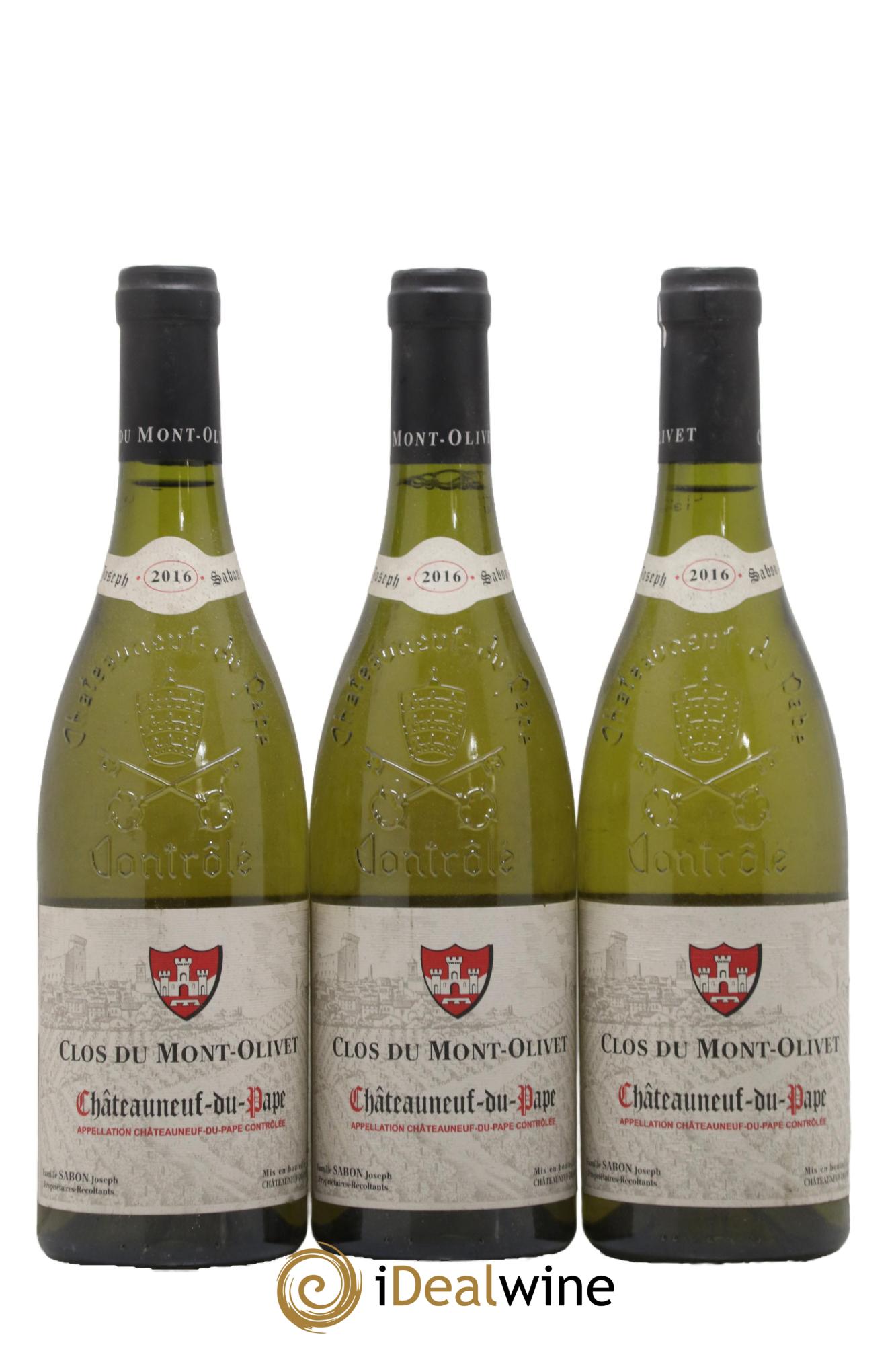 Châteauneuf-du-Pape Clos du Mont-Olivet 2016 - Lotto di 3 bottiglie - 0