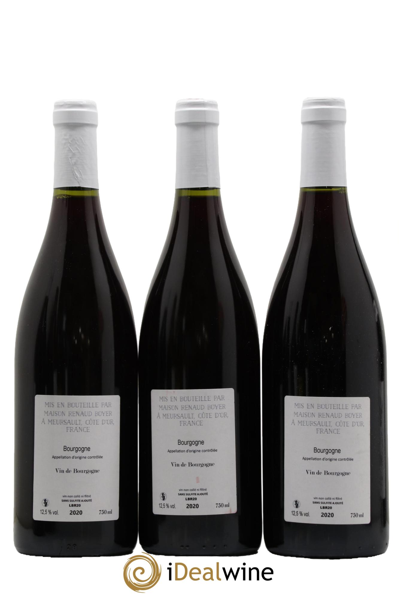 Bourgogne Renaud Boyer 2020 - Lot de 3 bouteilles - 1