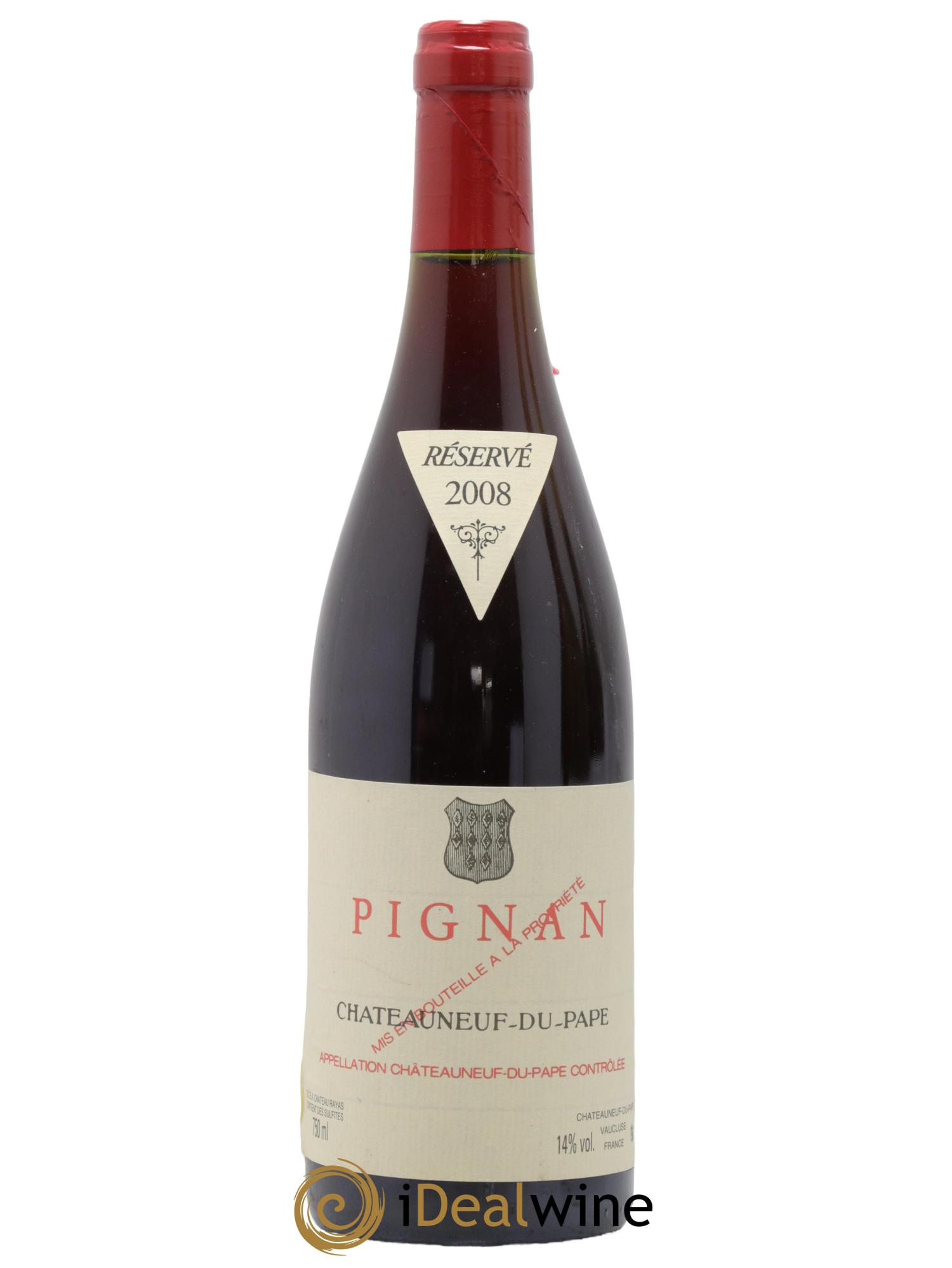 Châteauneuf-du-Pape Pignan Emmanuel Reynaud 2008 - Lot de 1 bouteille - 0