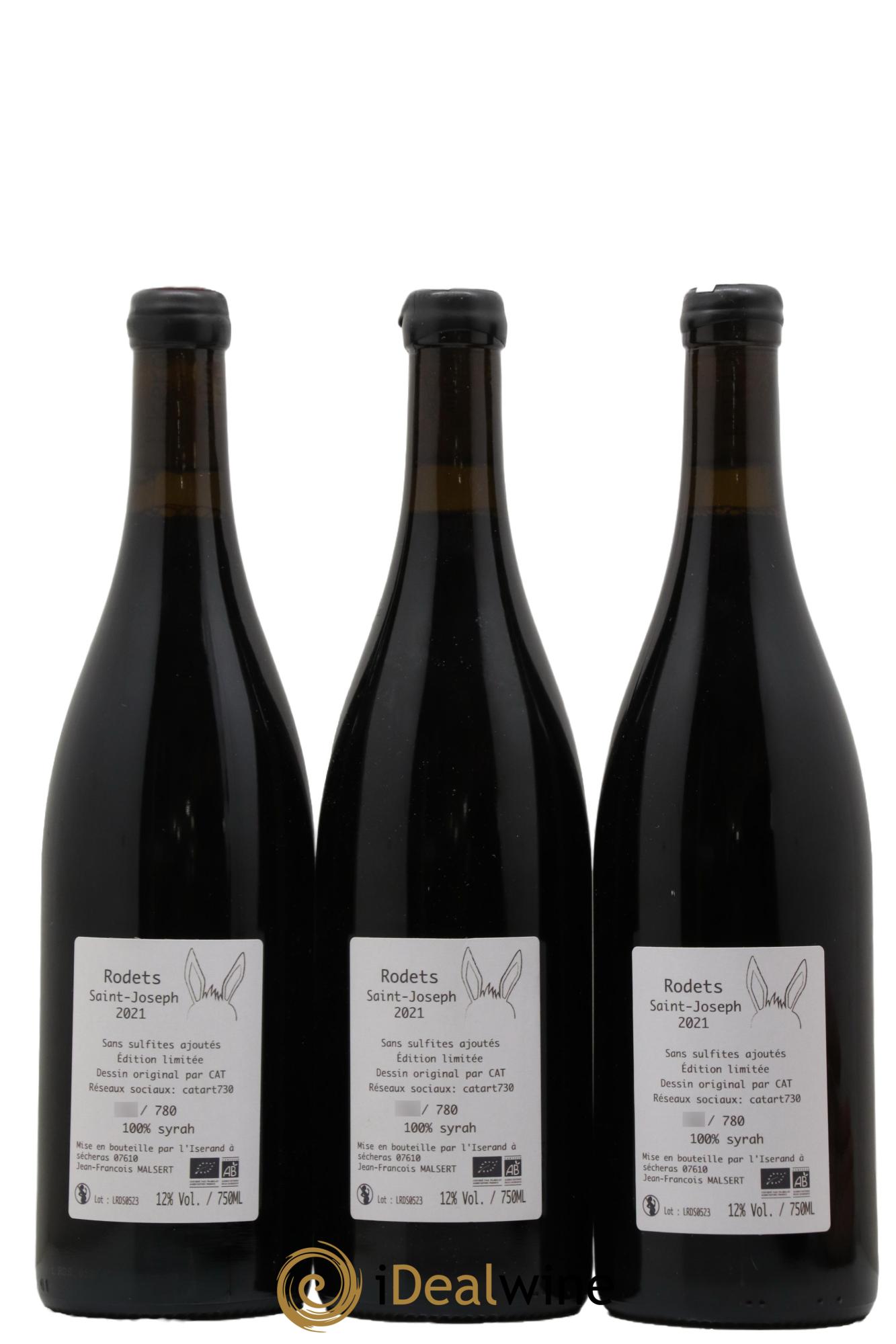 Saint-Joseph Rodets Domaine Malsert 2021 - Lot de 3 bouteilles - 1