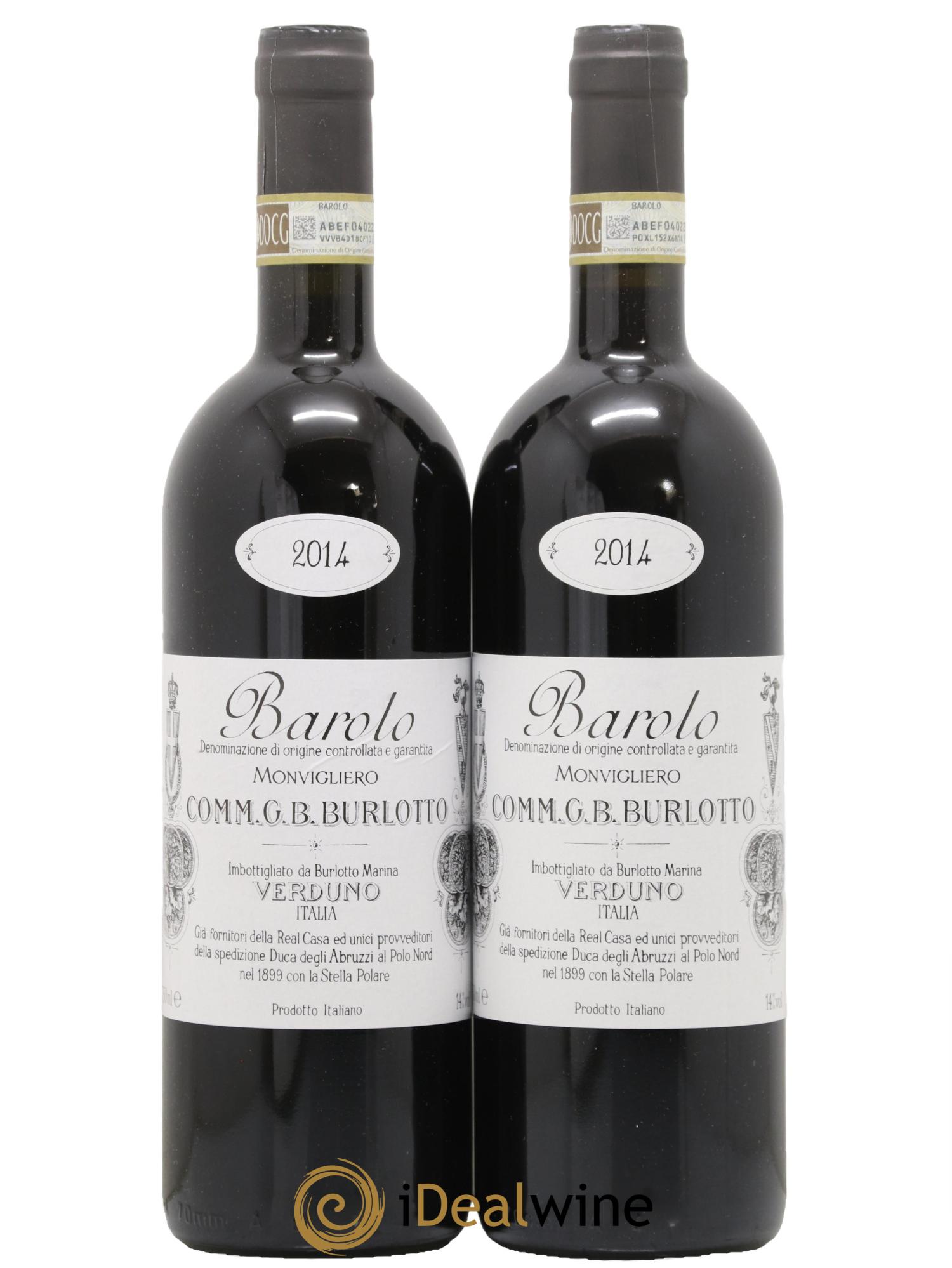 Barolo DOCG Monvigliero Comm. Giovan Battista Burlotto 2014 - Lot of 2 bottles - 0