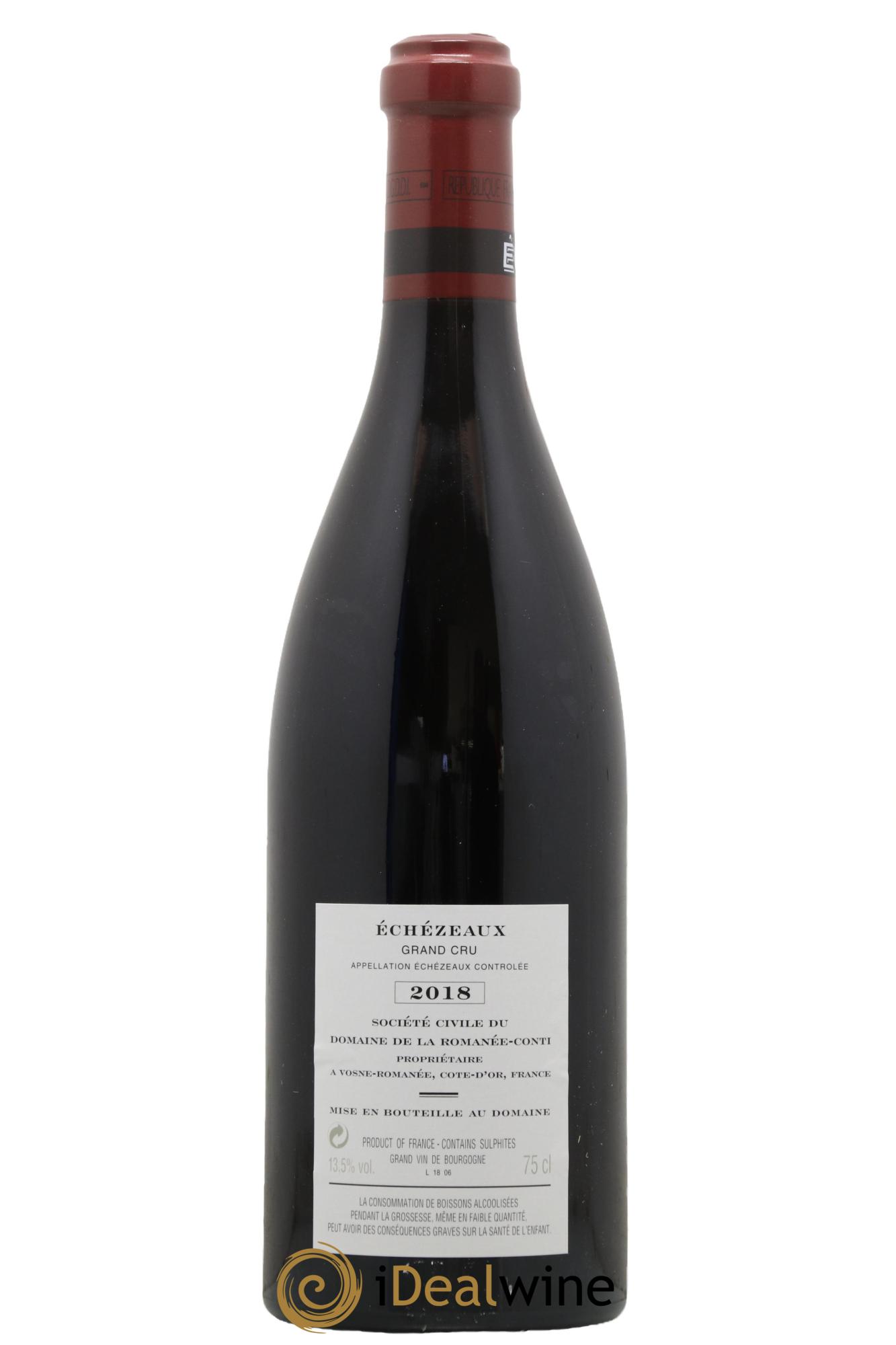 Echezeaux Grand Cru Domaine de la Romanée-Conti 2018 - Lot de 1 bouteille - 1