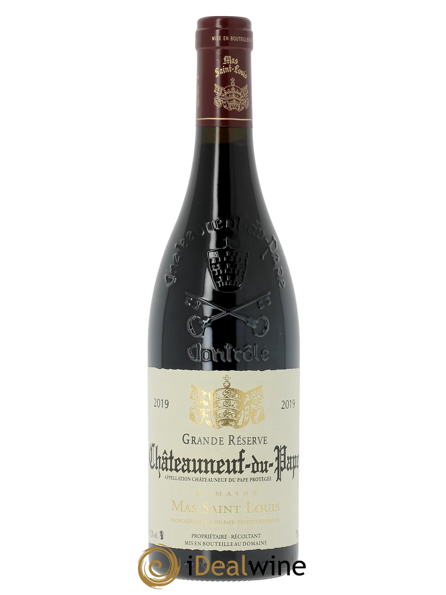 Châteauneuf-du-Pape Grande Réserve Mas Saint-Louis  2019 - Posten von 1 Flasche - 0