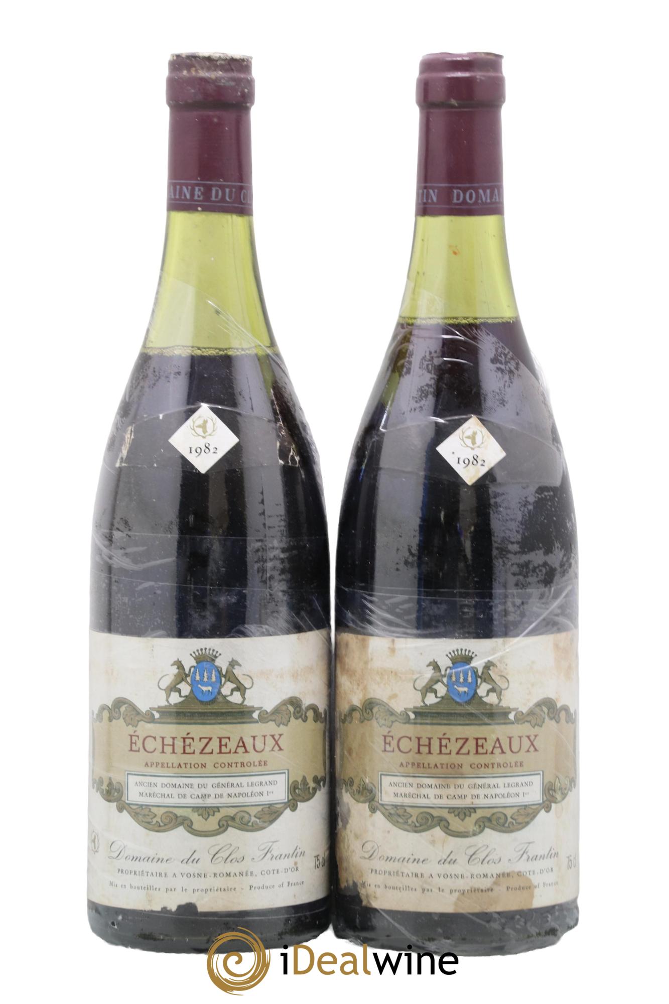 Echezeaux Grand Cru Clos Frantin - Albert Bichot 1982 - Posten von 2 Flaschen - 0