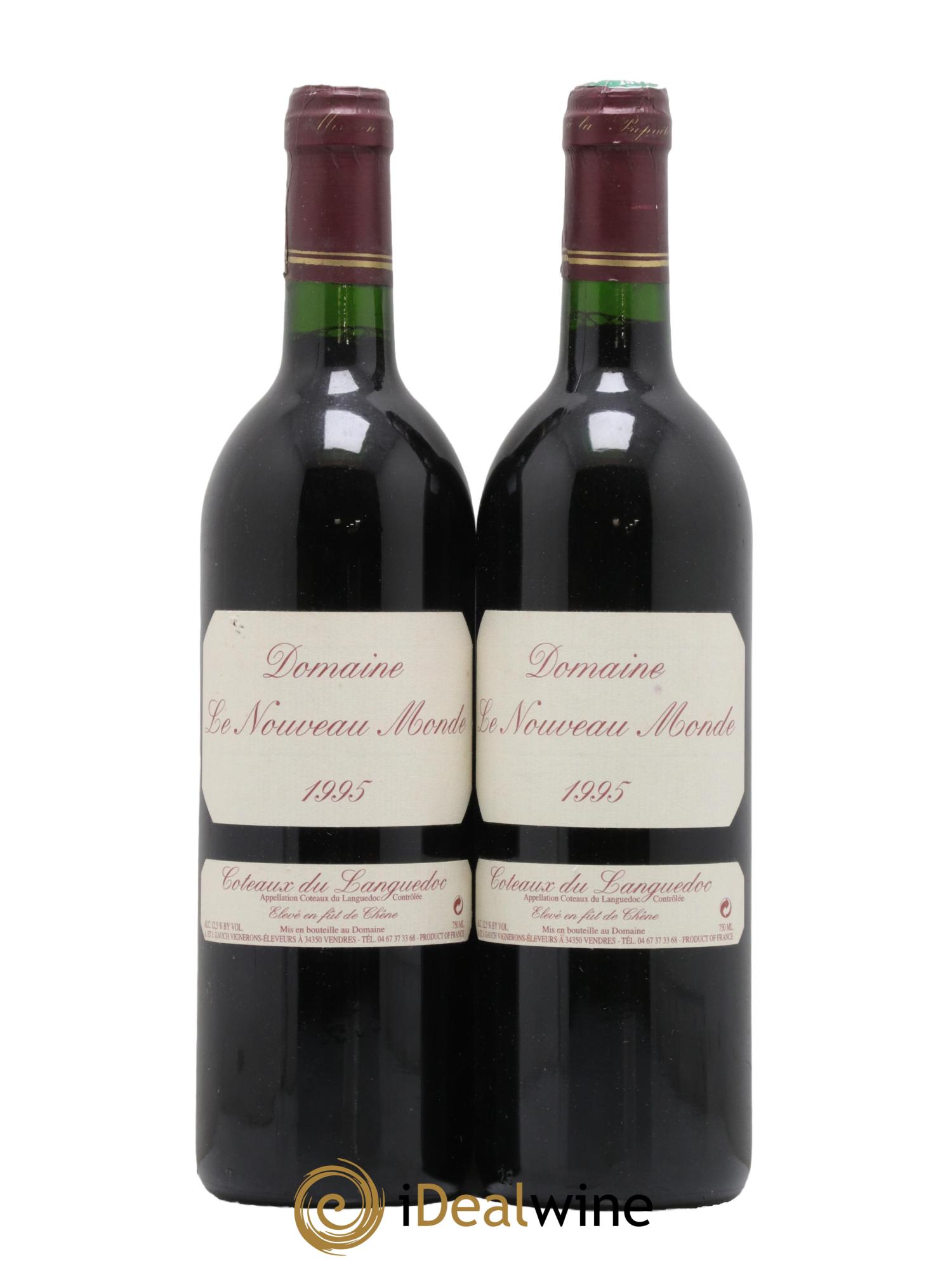 Coteaux du Languedoc Domaine Le Nouveau Monde 1995 - Lot of 2 bottles - 0