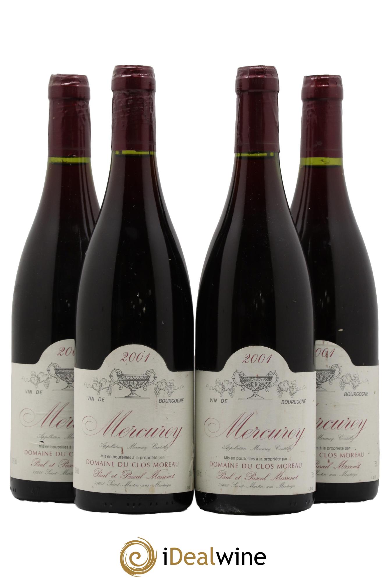 Mercurey Domaine Massenot Clos Moreau 2001 - Lotto di 4 bottiglie - 0