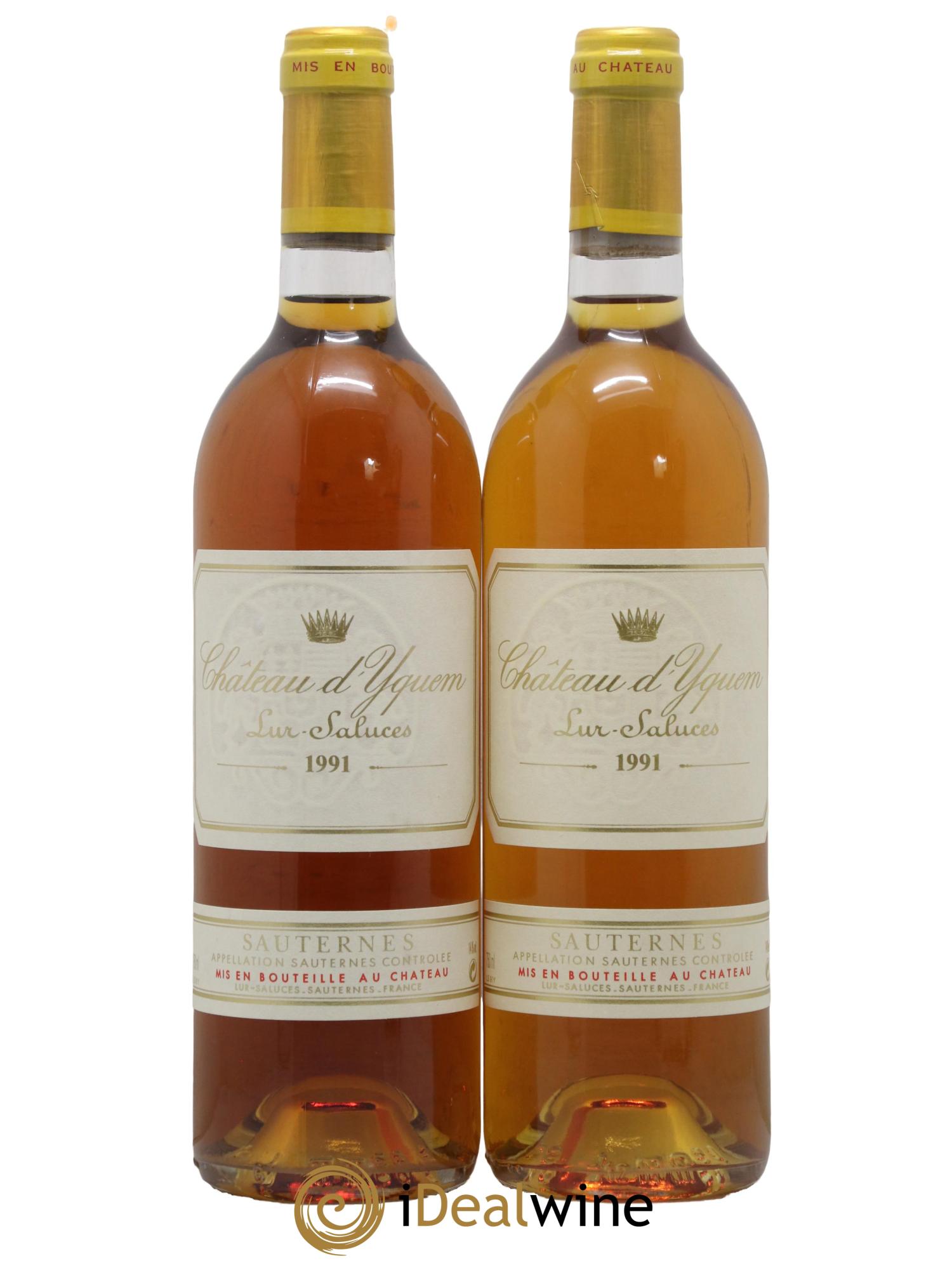 Château d' Yquem 1er Cru Classé Supérieur 1991 - Lot de 2 bouteilles - 0