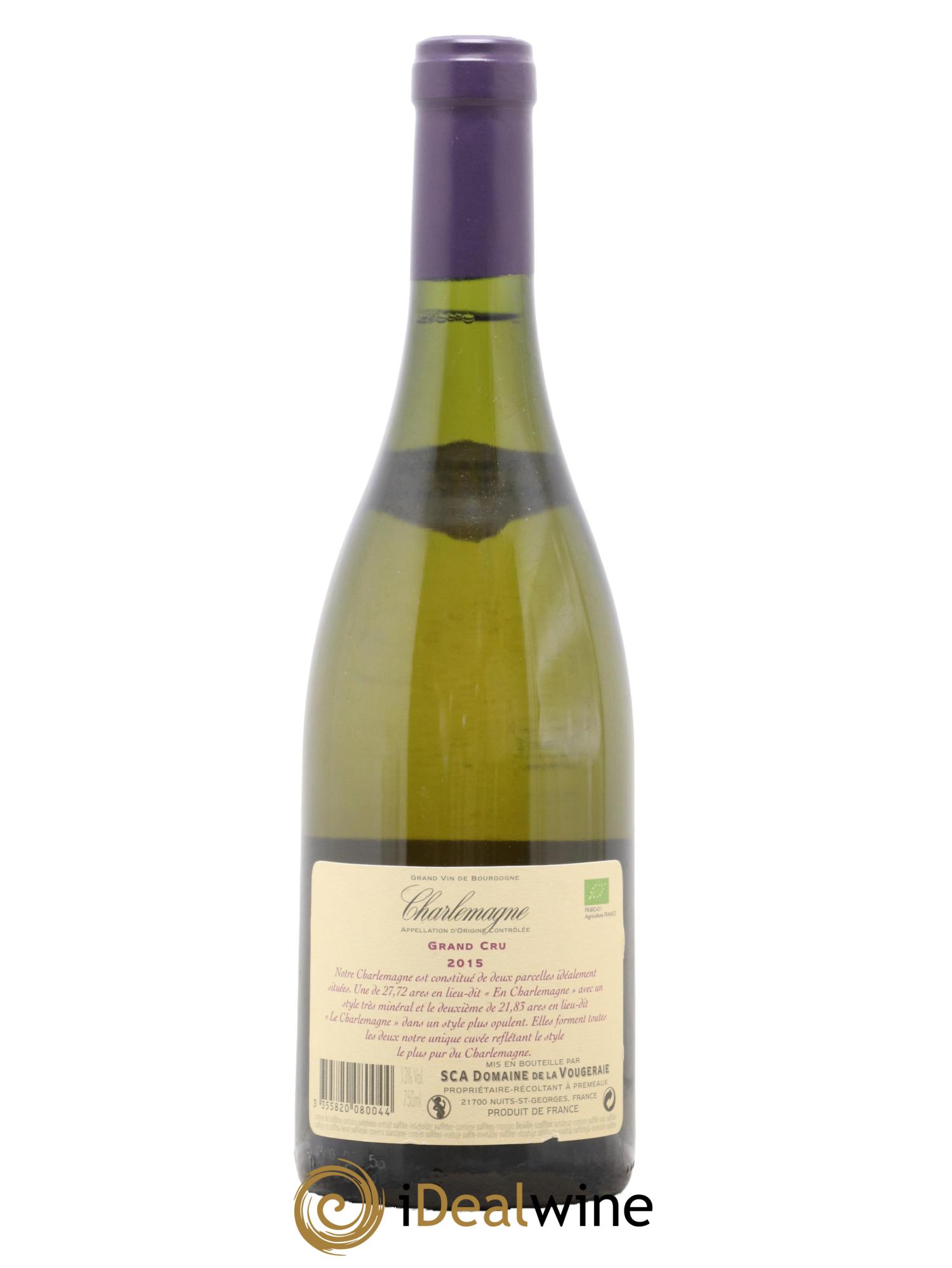 Charlemagne La Vougeraie 2015 - Lot de 1 bouteille - 1