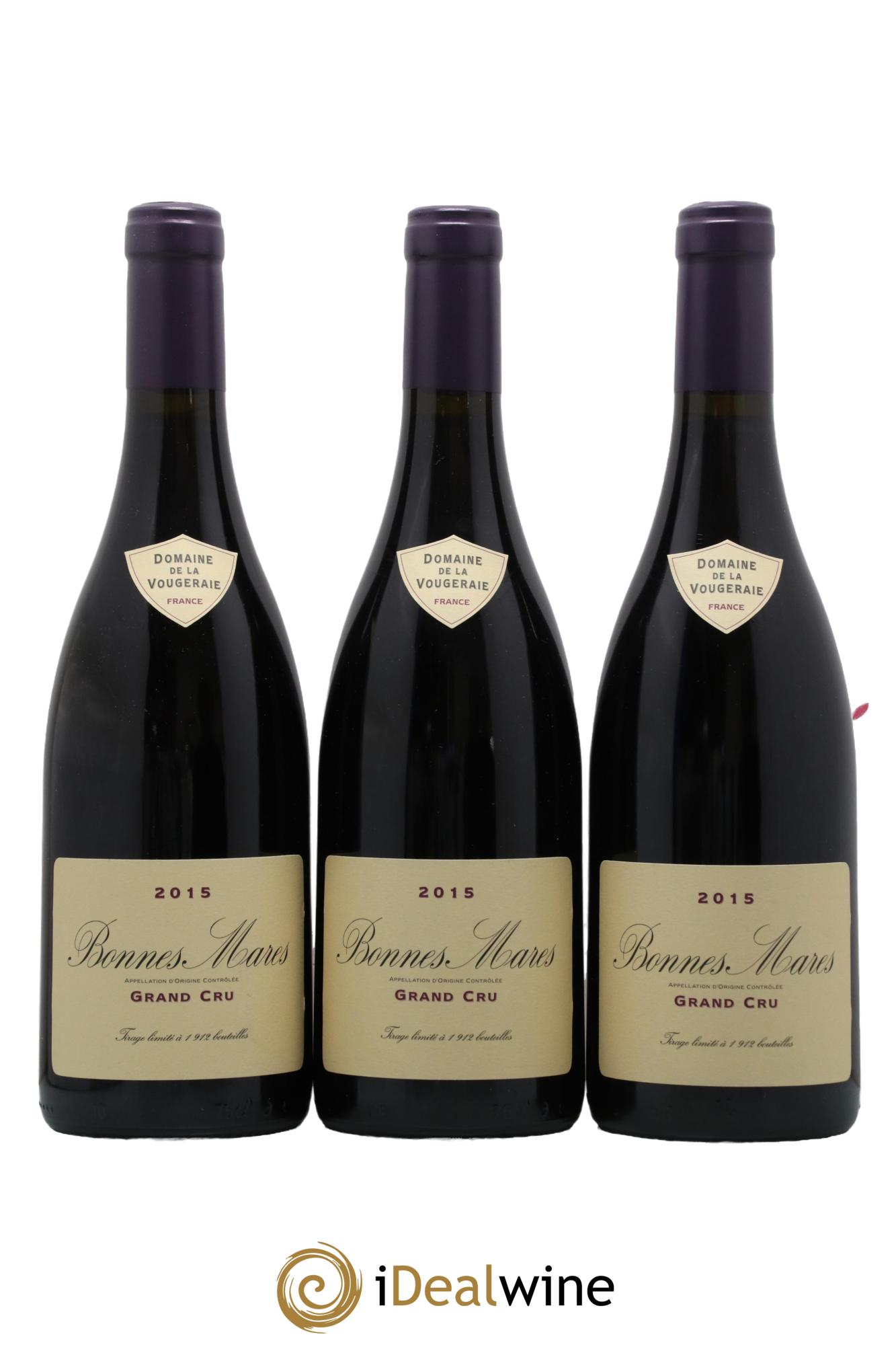 Bonnes-Mares Grand Cru La Vougeraie 2015 - Lotto di 3 bottiglie - 0