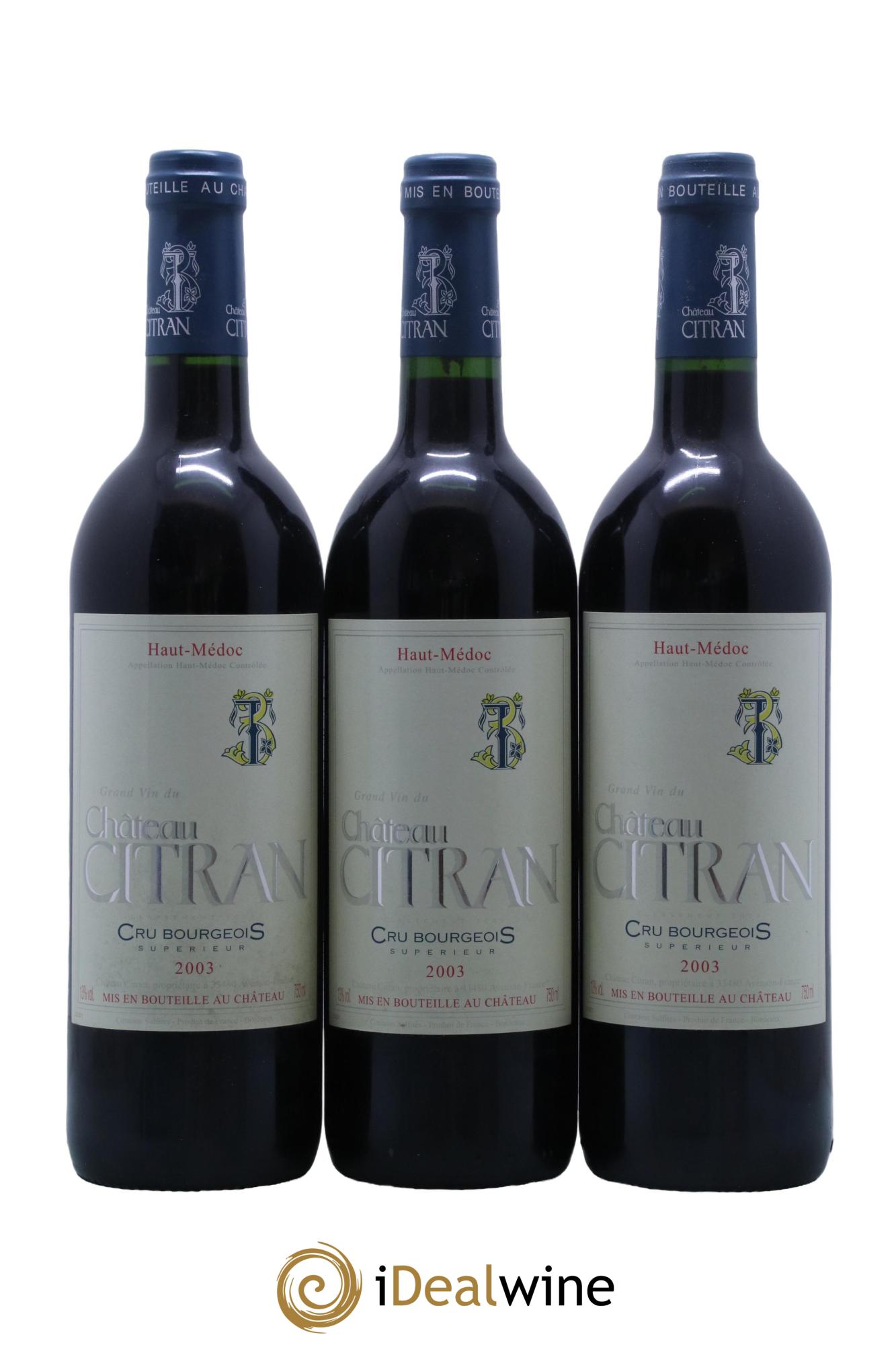 Château Citran Cru Bourgeois  2003 - Lotto di 6 bottiglie - 1