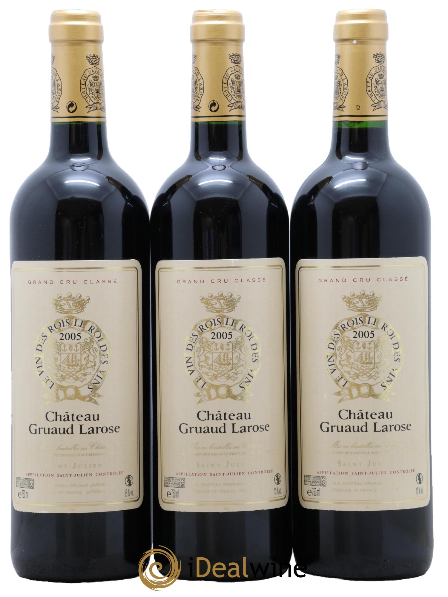 Château Gruaud Larose 2ème Grand Cru Classé 2005 - Lot de 3 bouteilles - 0