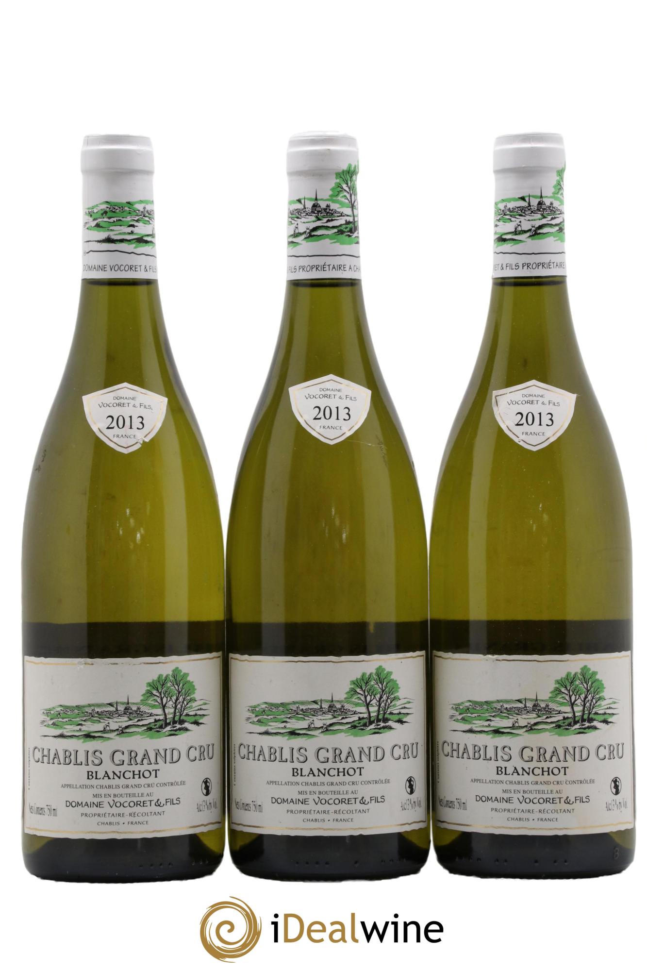 Chablis Grand Cru Blanchot Domaine Vocoret & Fils 2013 - Lot of 3 bottles - 0