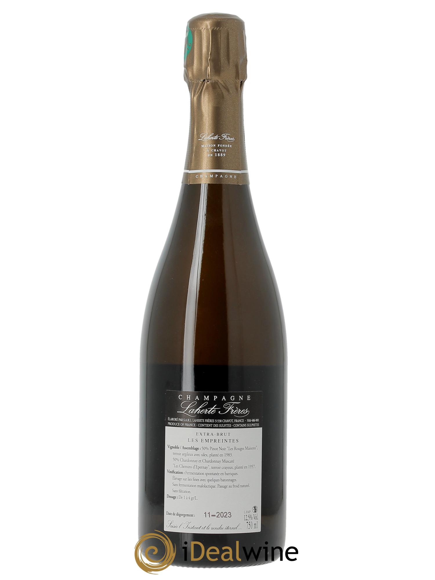 Les Empreintes Extra Brut  Laherte Frères 2018 - Posten von 1 Flasche - 1