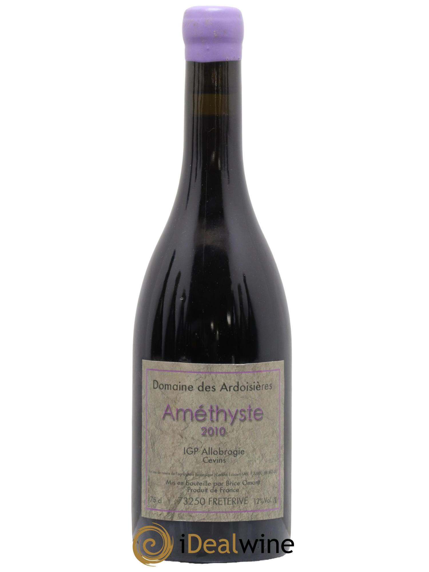 IGP Vin des Allobroges - Cevins Améthyste Ardoisières (Domaine des) 2010 - Lot de 1 bouteille - 0