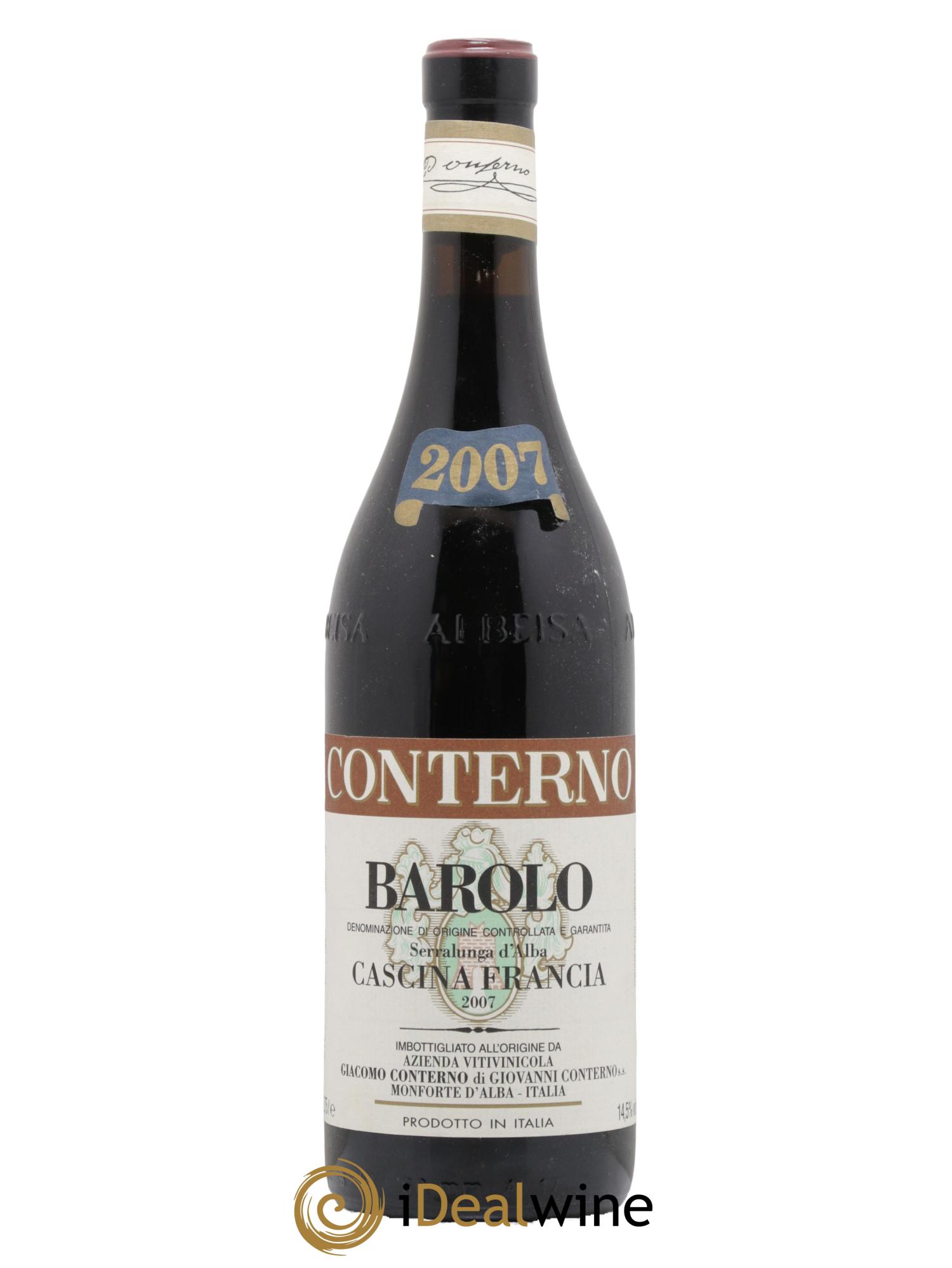 Barolo DOCG Cascina Francia Giacomo Conterno 2007 - Lot de 1 bouteille - 0