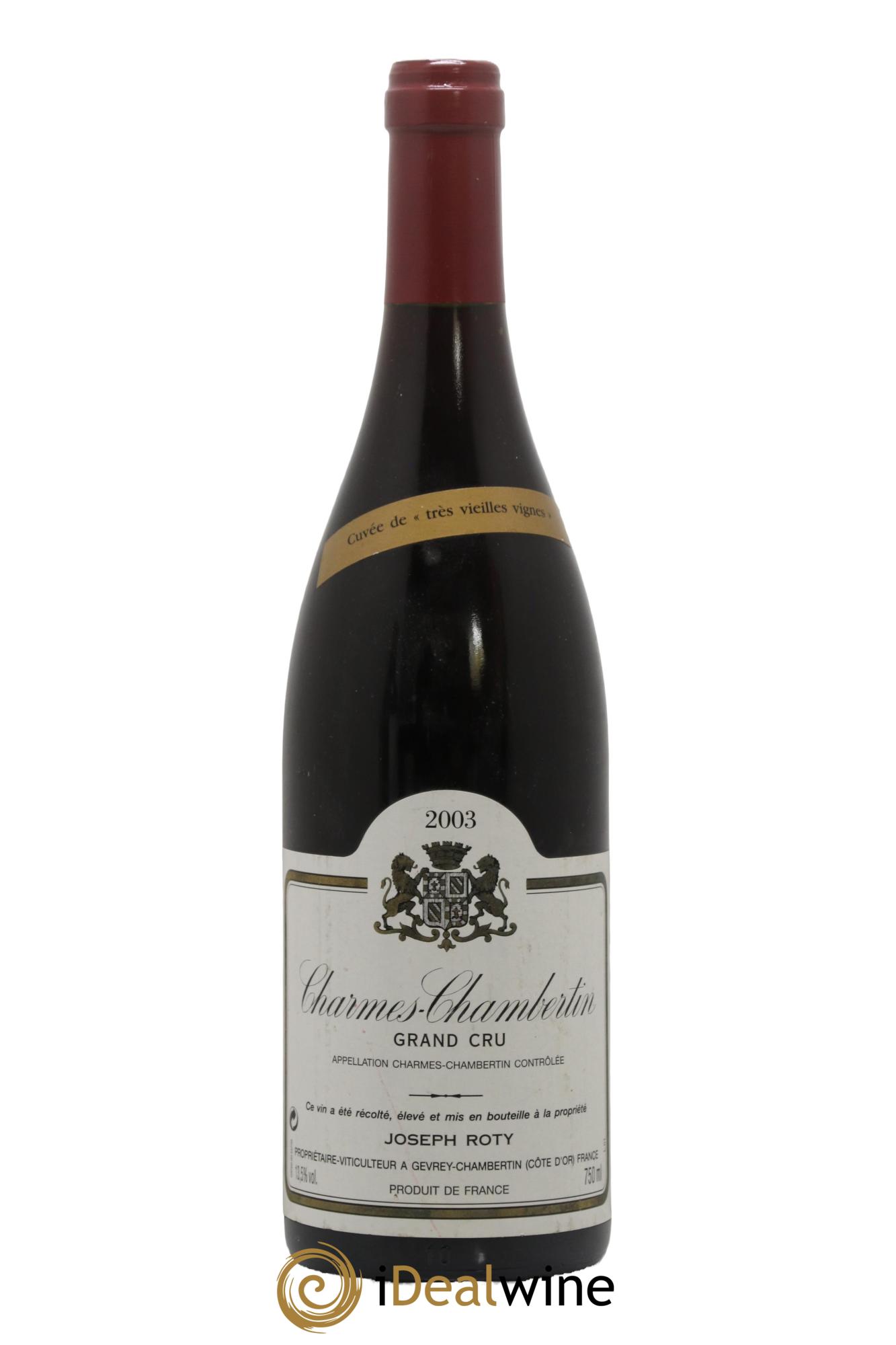 Charmes-Chambertin Grand Cru Très vieilles vignes Joseph Roty (Domaine)  2003 - Lotto di 1 bottiglia - 0