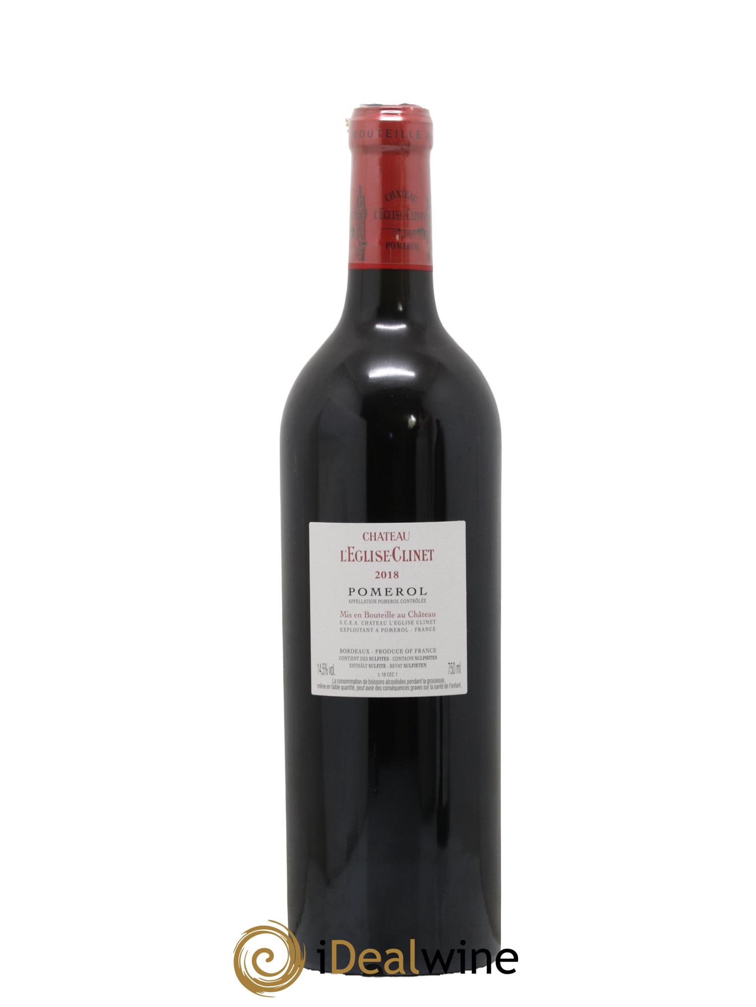 Château l' Église Clinet  2018 - Lot de 1 bouteille - 1