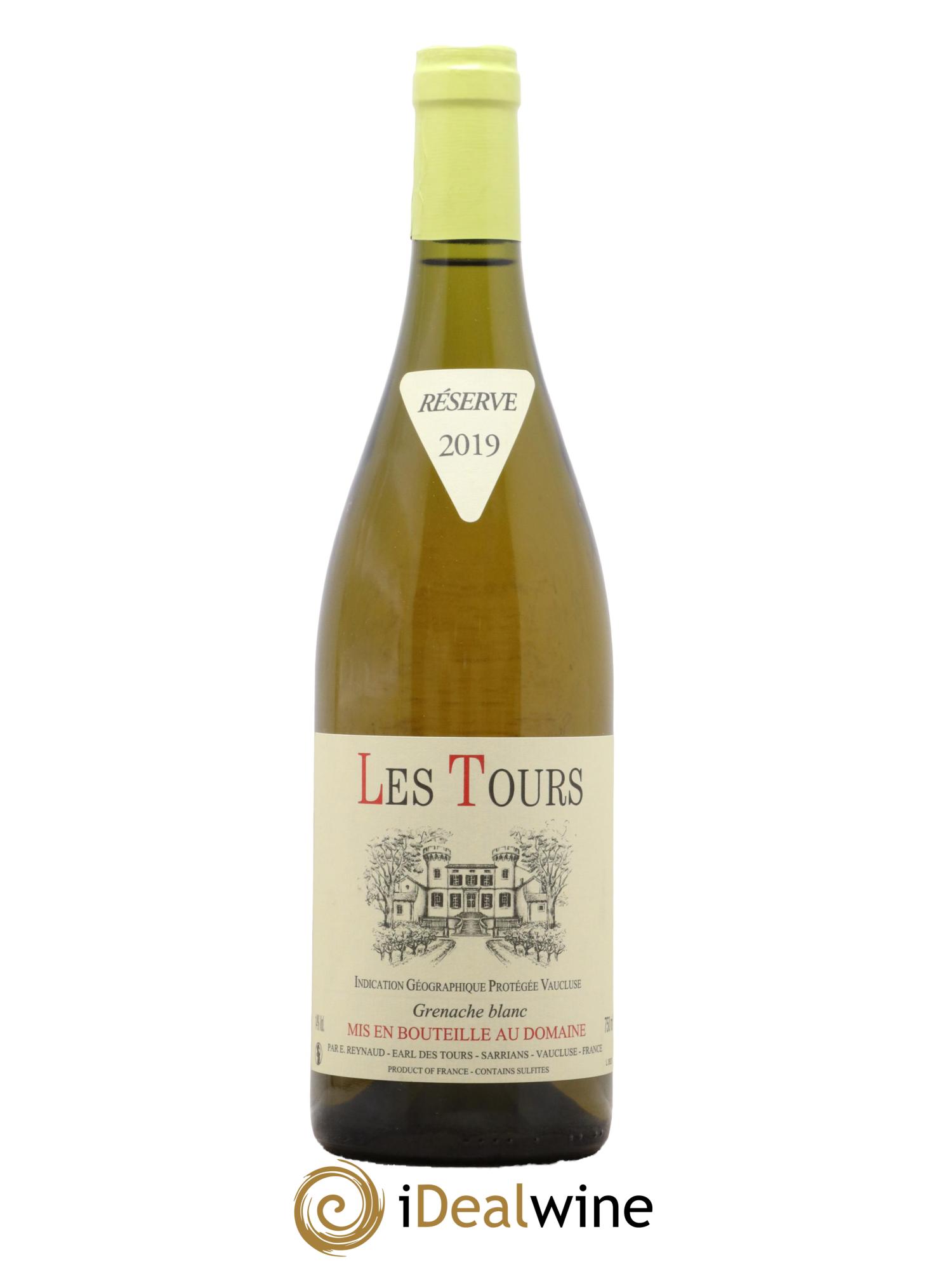 IGP Vaucluse (Vin de Pays de Vaucluse) Les Tours Grenache Blanc Emmanuel Reynaud 2019 - Lot of 1 bottle - 0