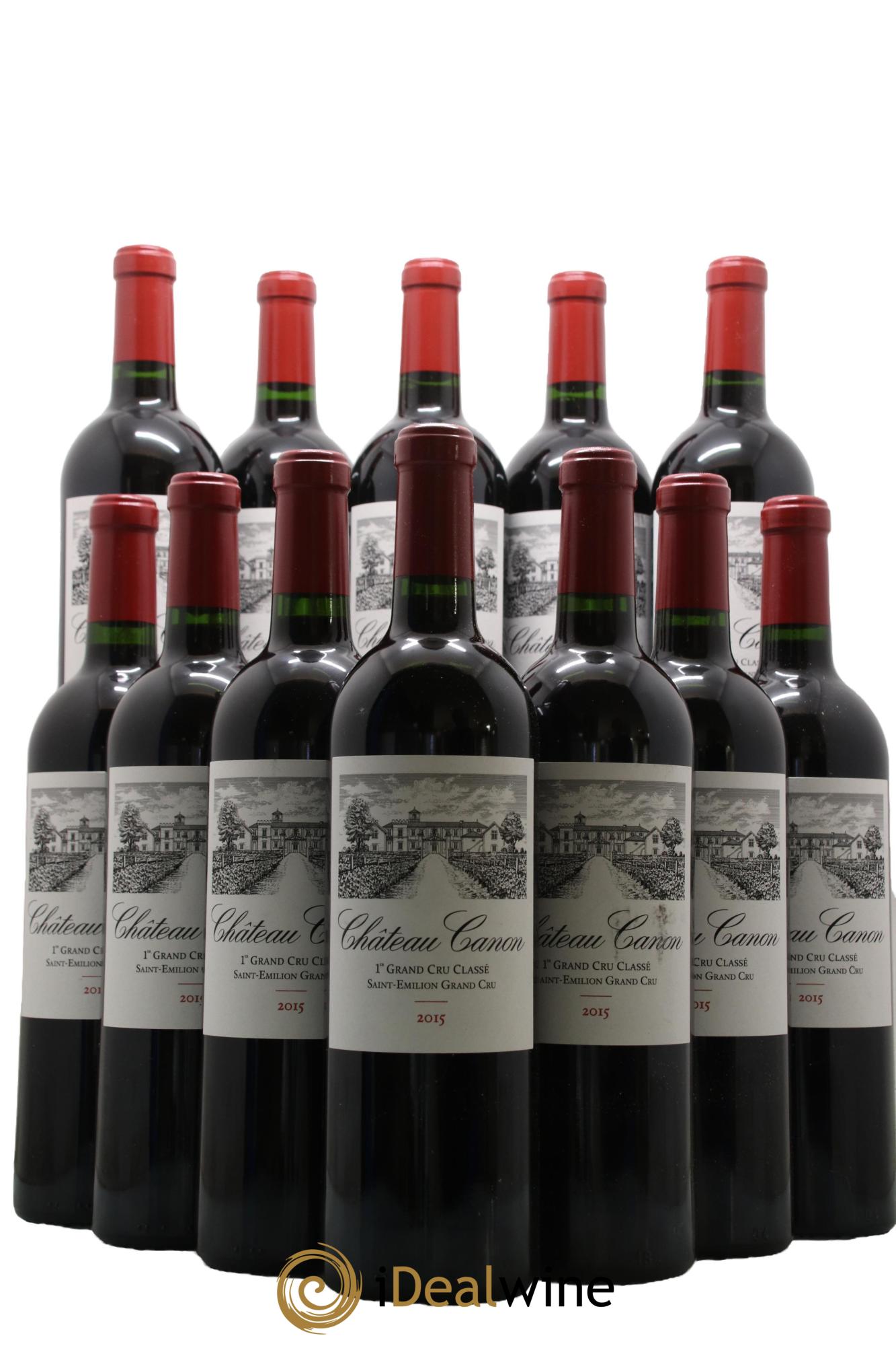 Château Canon 1er Grand Cru Classé B 2015 - Lot de 12 bouteilles - 0