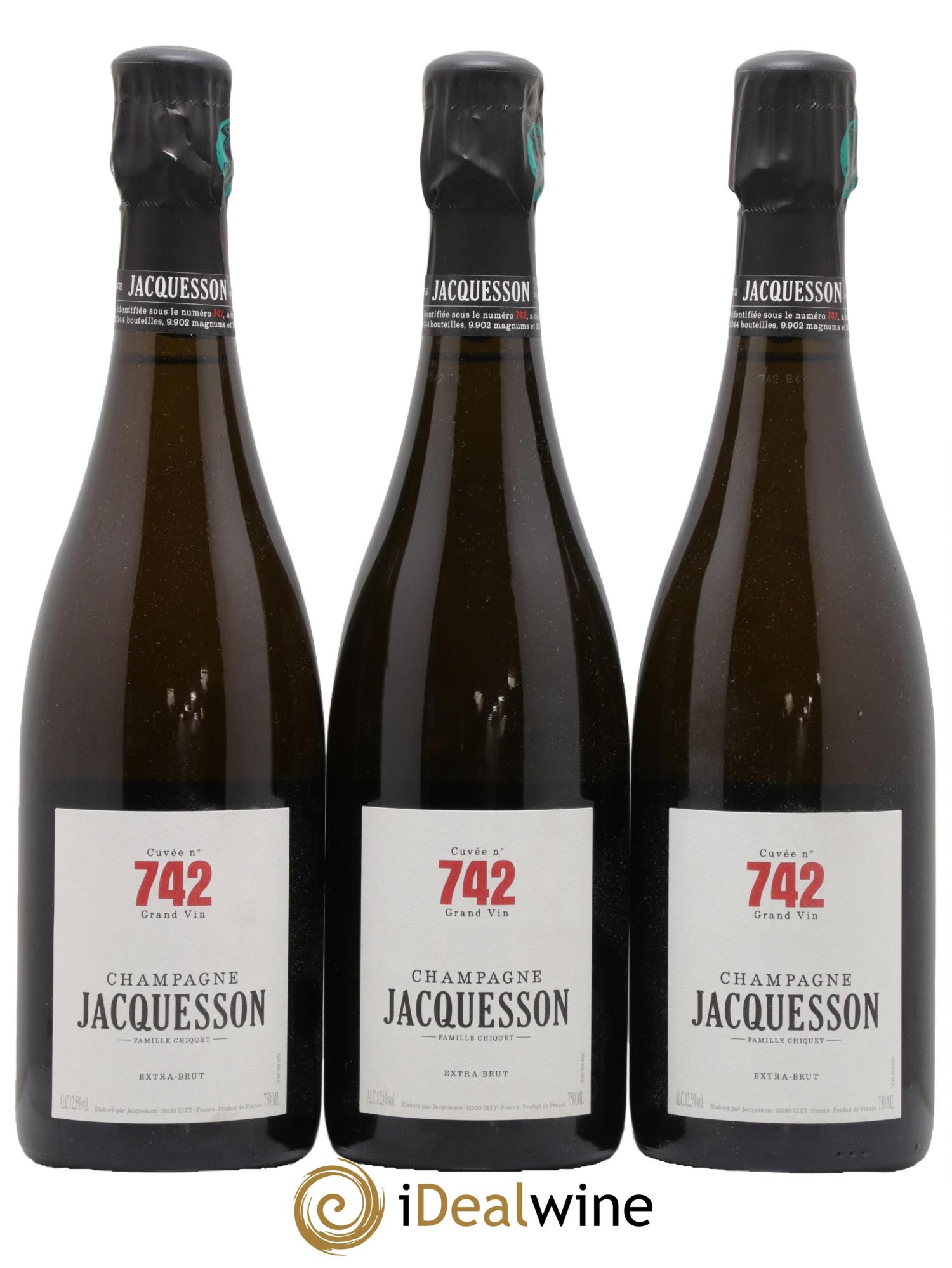 Cuvée 742 Extra-Brut Jacquesson - Lot of 3 bottles - 0