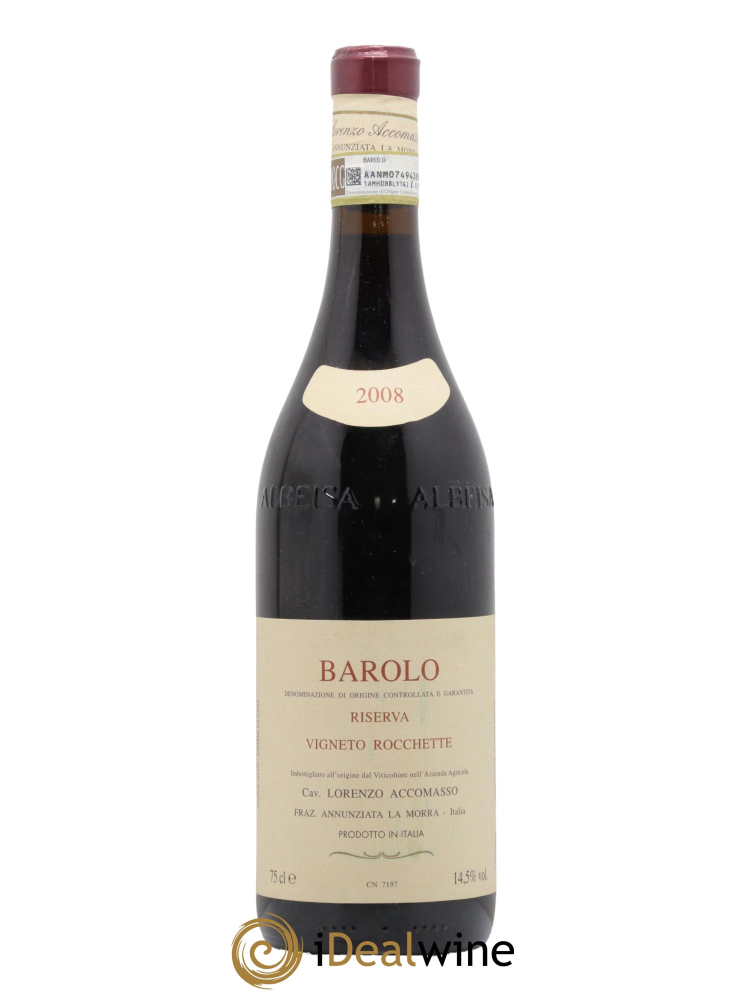 Barolo DOCG DOCG Riserva Vigneto Rocchette Accomasso 2008 - Posten von 1 Flasche - 0