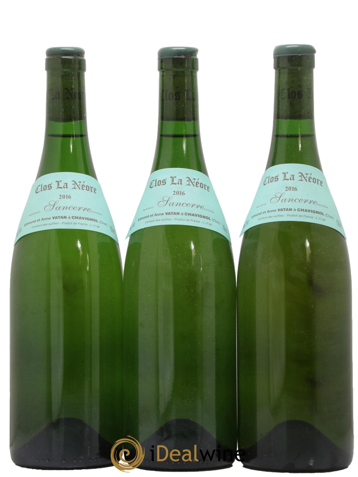 Sancerre Clos la Neore Edmond Vatan 2016 - Lotto di 3 bottiglie - 0