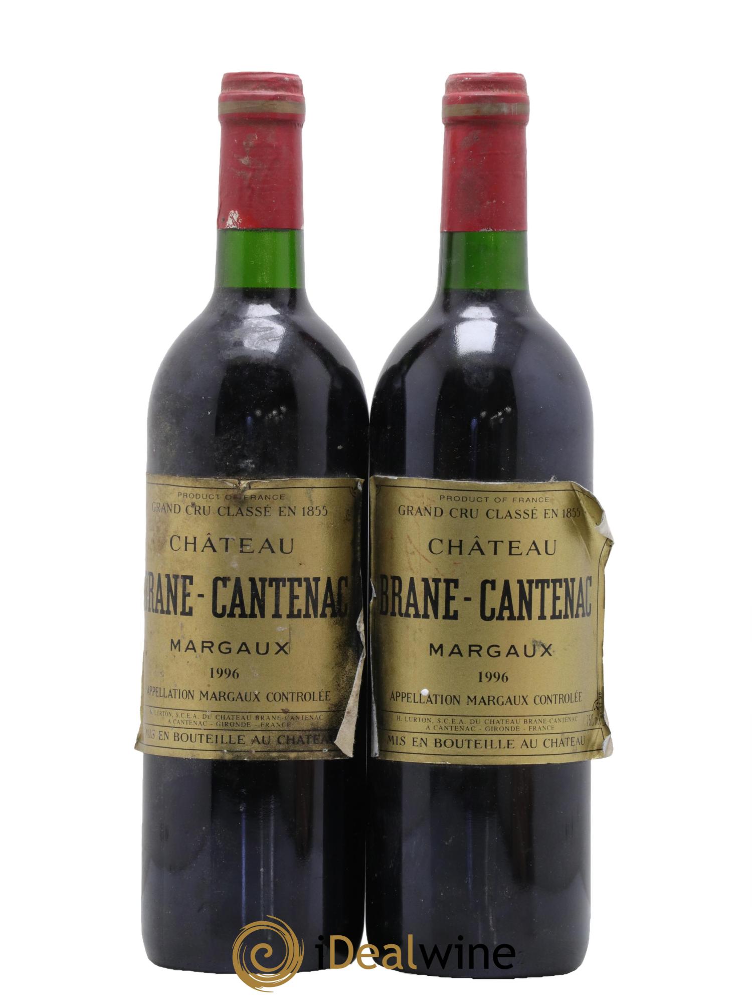 Château Brane Cantenac 2ème Grand Cru Classé 1996 - Lot of 2 bottles - 0