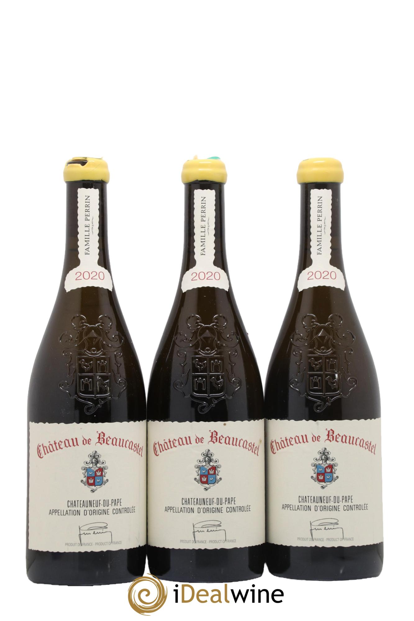 Châteauneuf-du-Pape Château de Beaucastel Famille Perrin 2020 - Lot of 3 bottles - 0