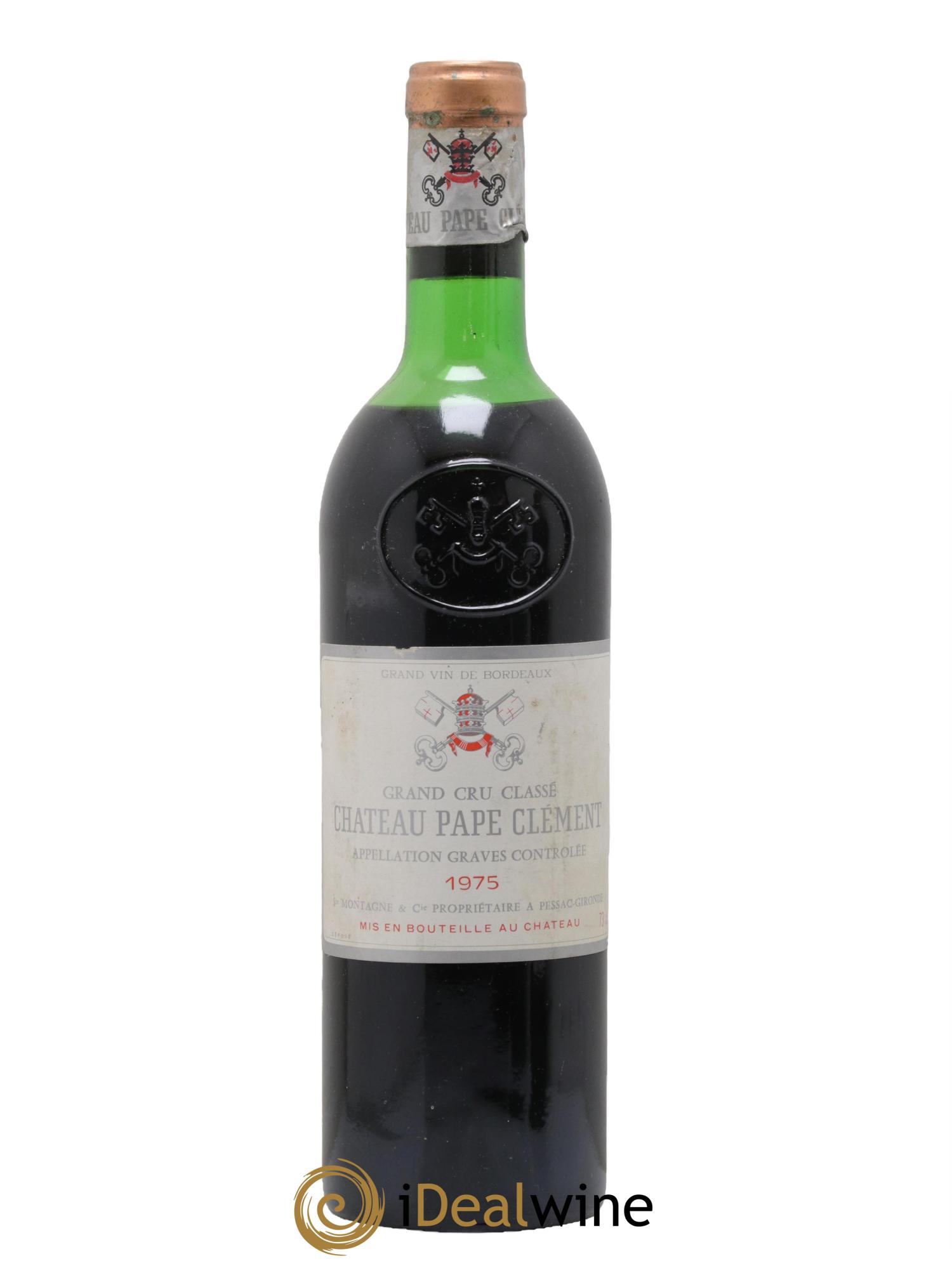 Château Pape Clément Cru Classé de Graves 1975 - Posten von 1 Flasche - 0