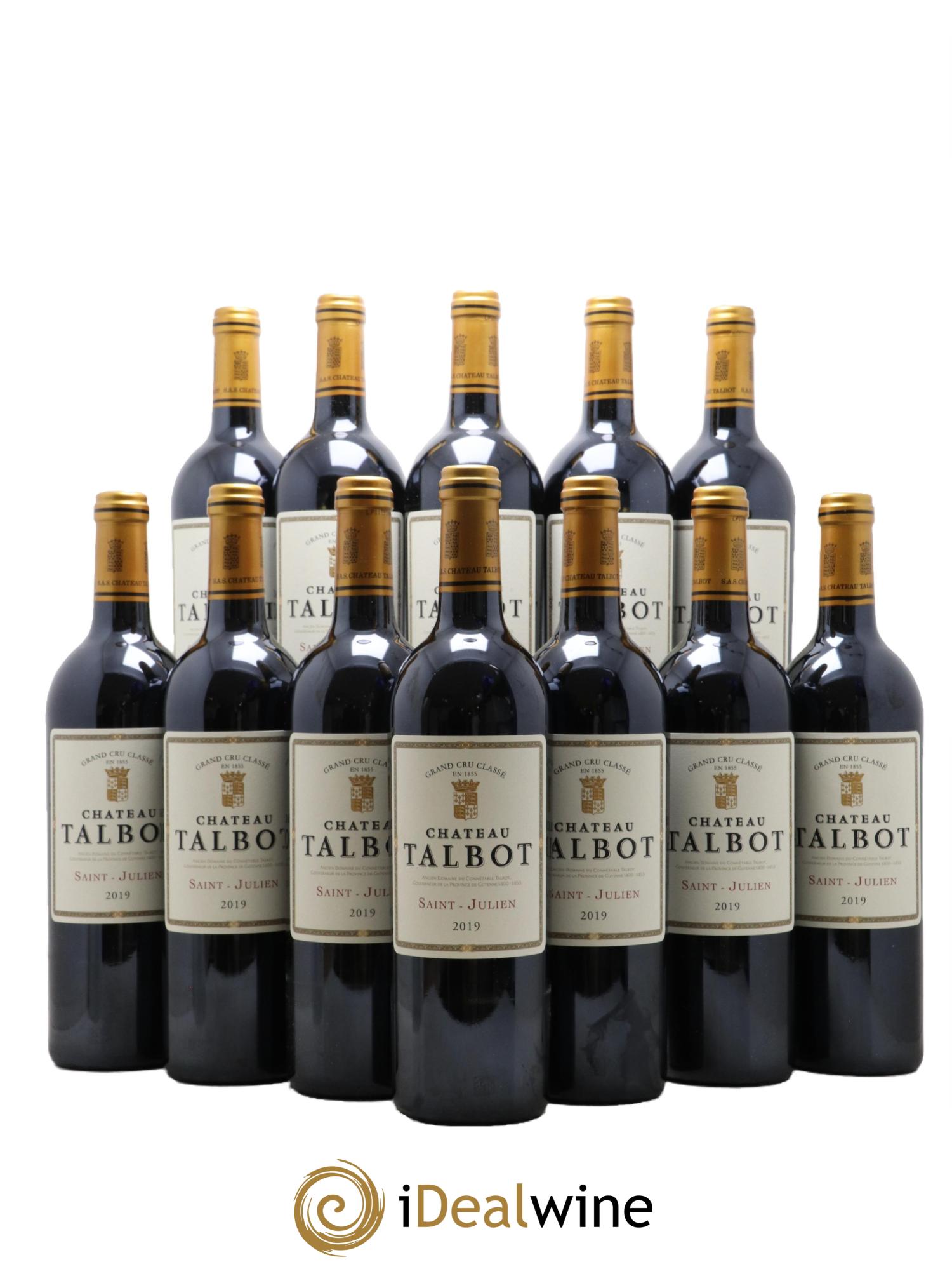 Château Talbot 4ème Grand Cru Classé 2019 - Lotto di 12 bottiglie - 0