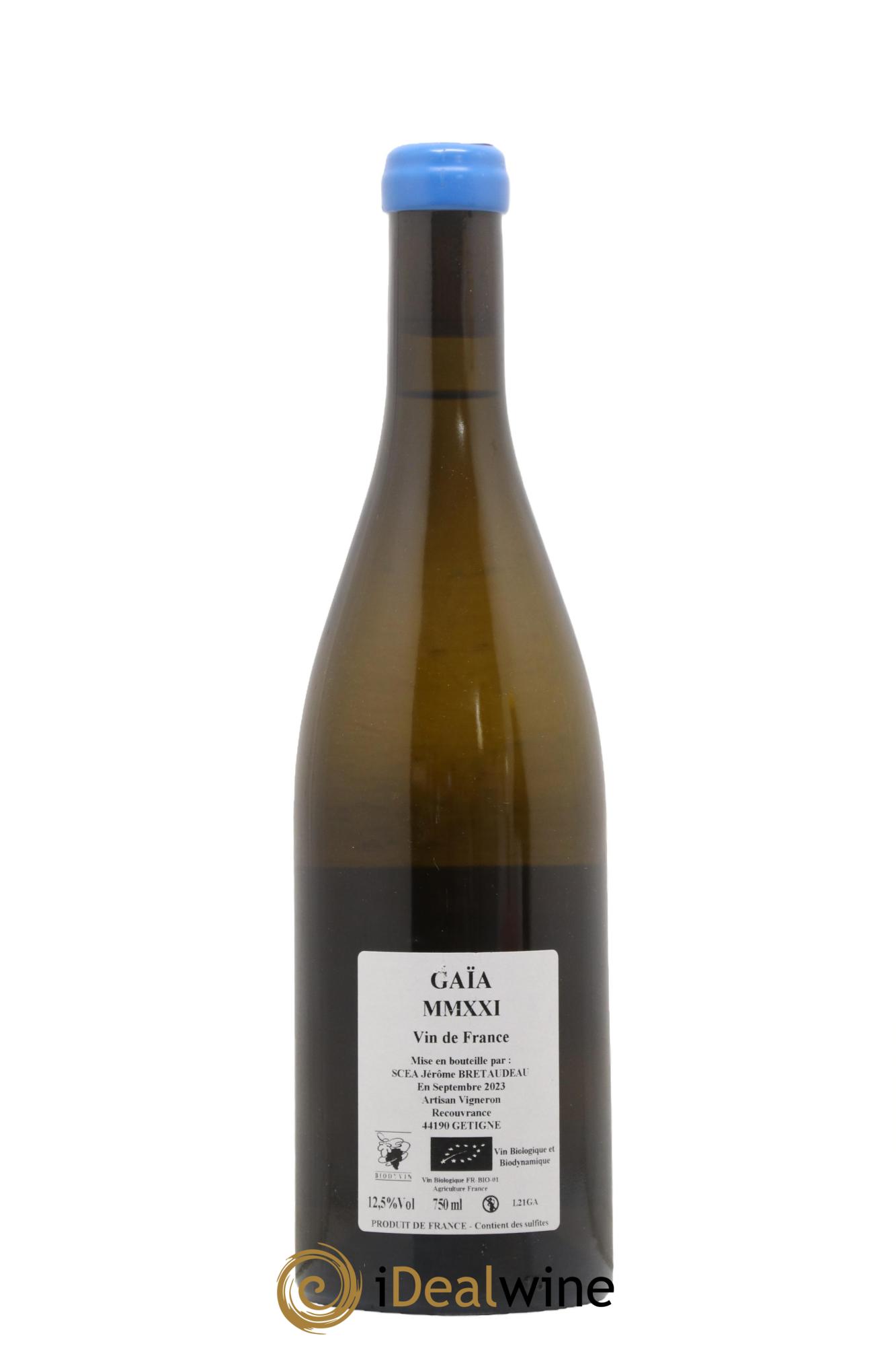 Muscadet-Sèvre-et-Maine Gaia Jérôme Bretaudeau - Domaine de Bellevue 2021 - Lot de 1 bouteille - 1