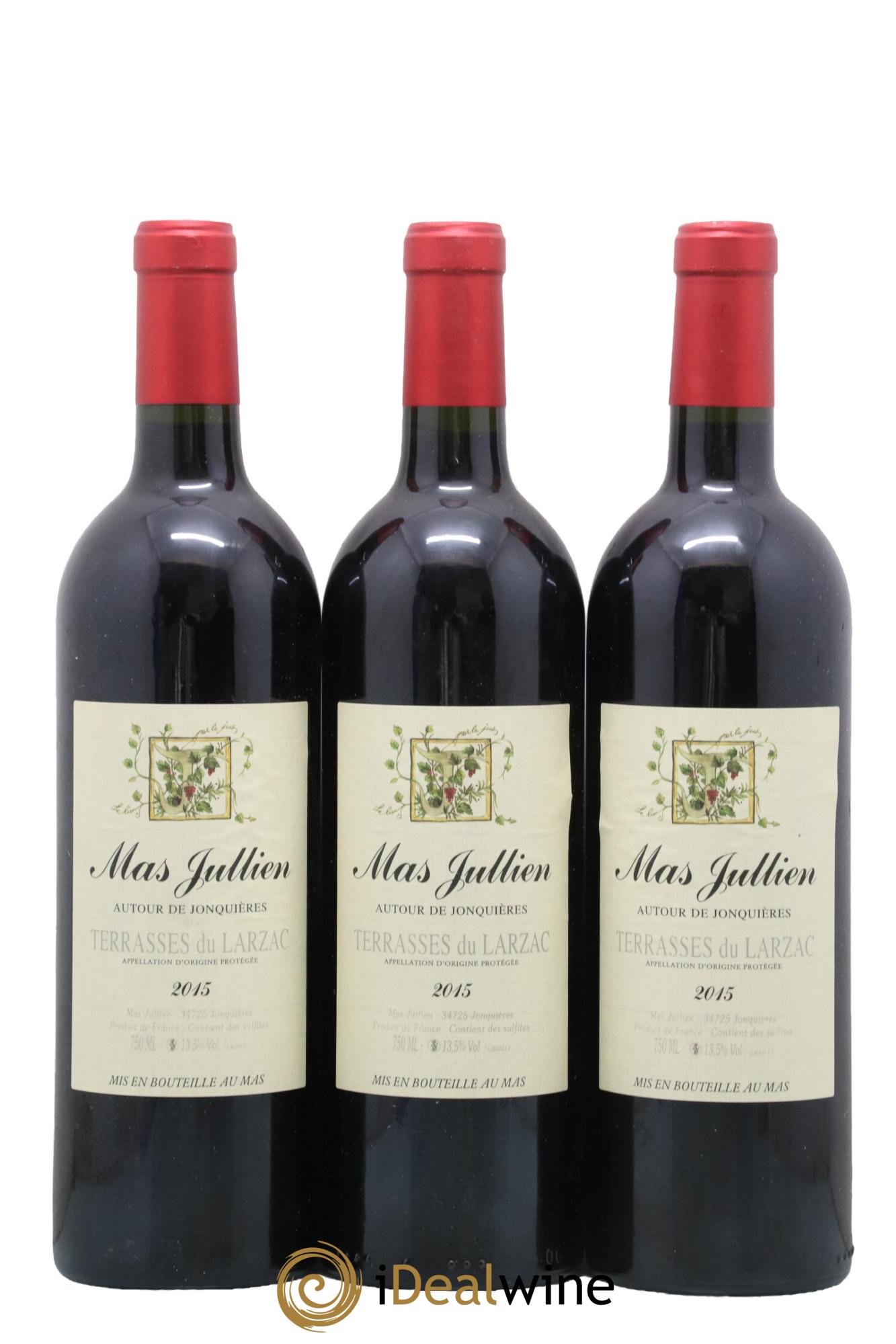 Coteaux du Languedoc - Terrasses du Larzac Mas Jullien  Autour de Jonquières Olivier Jullien 2015 - Lot de 3 bouteilles - 0