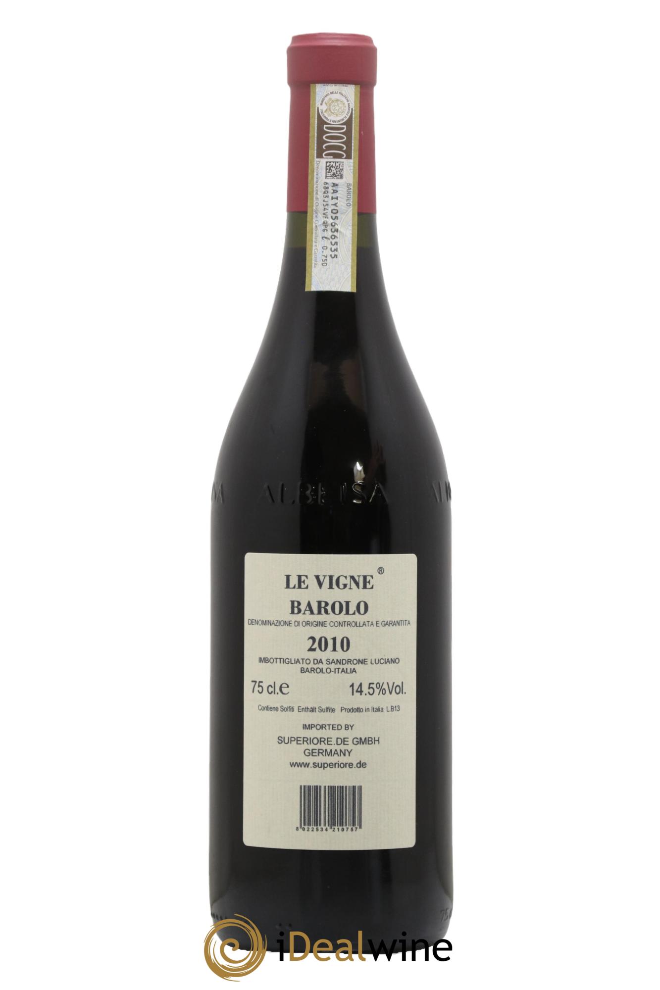 Barolo DOCG Le Vigne Luciano Sandrone 2010 - Posten von 1 Flasche - 1