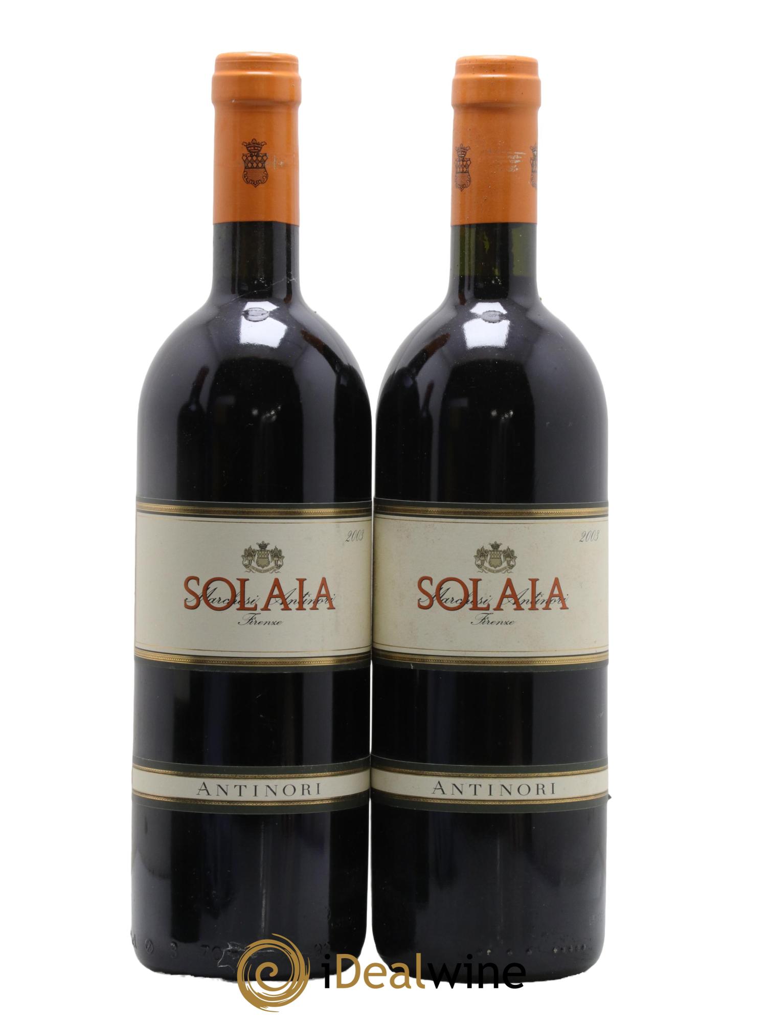 Toscana IGT Solaia Tenuta Tignanello - Antinori 2003 - Lot de 2 bouteilles - 0