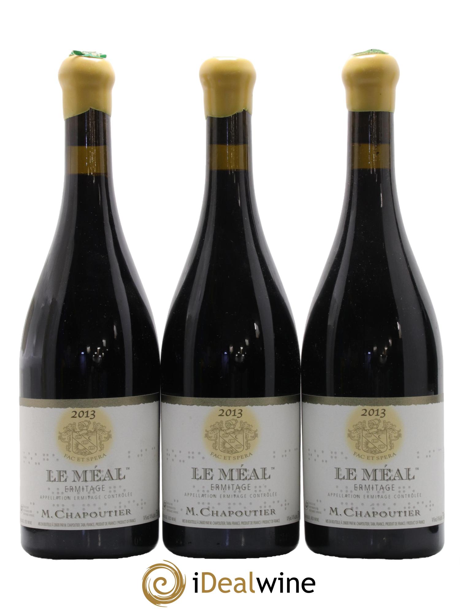 Hermitage Ermitage Le Méal Chapoutier 2013 - Lotto di 3 bottiglie - 0