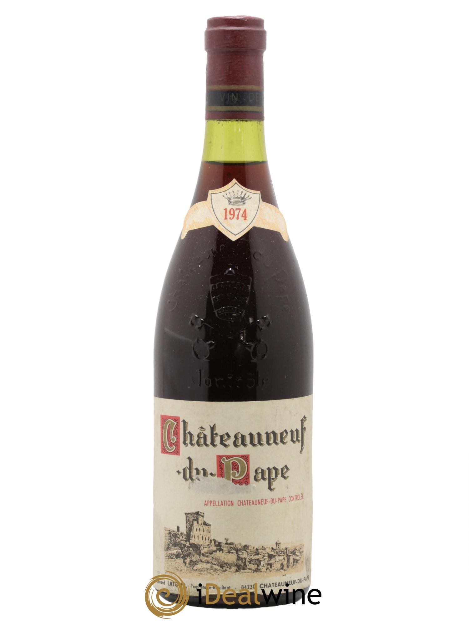 Châteauneuf-du-Pape Gerard Latour 1974 - Lot de 1 bouteille - 0